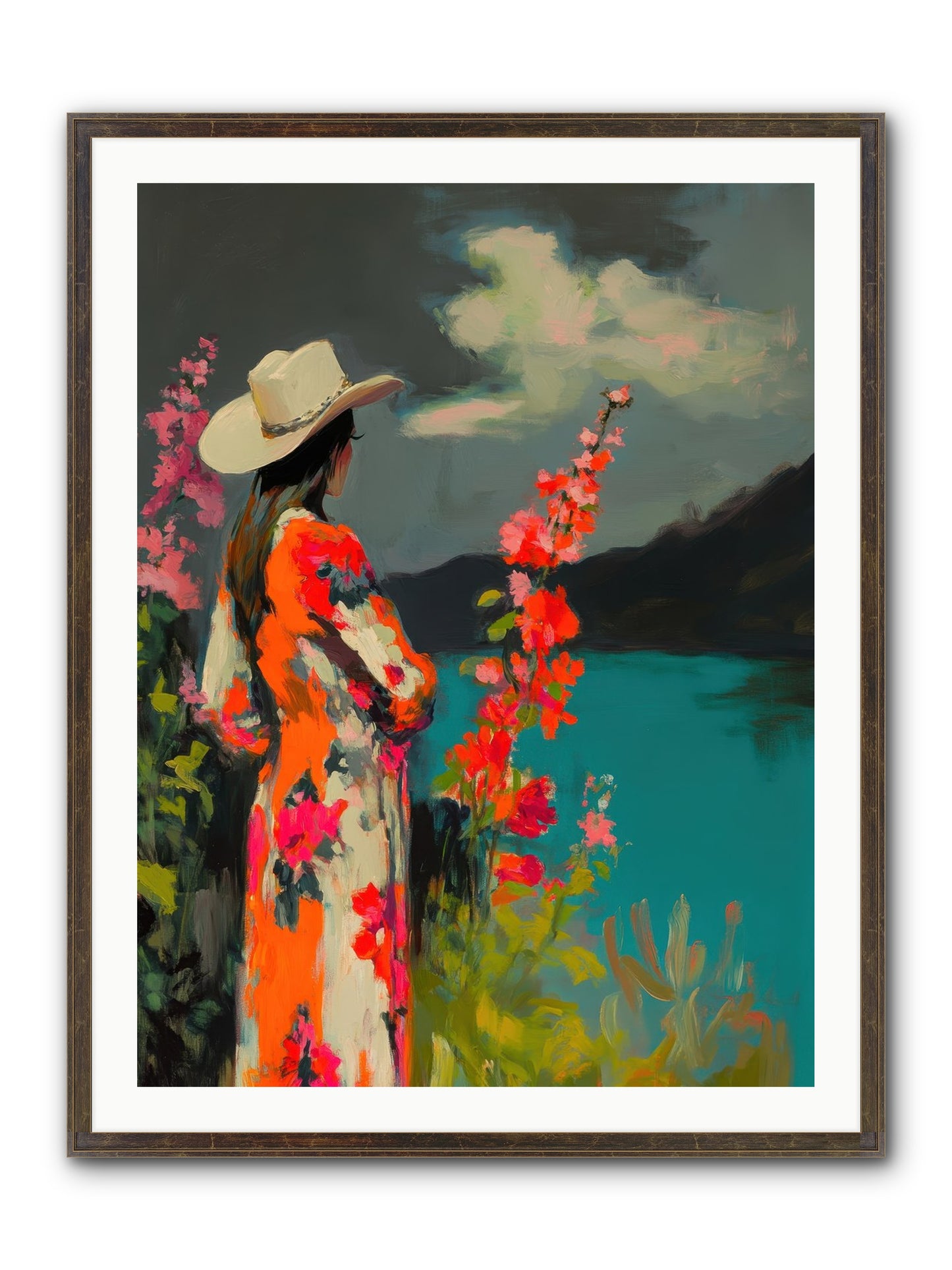 Windswept Legend Framed Print - Slimwoods Black/Gold 30x40