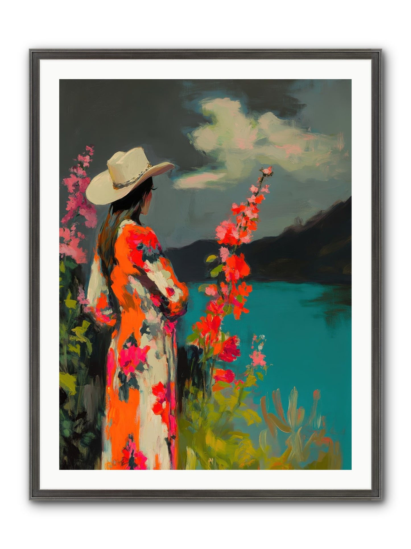 Windswept Legend Framed Print - Slimwoods Black/Silver 30x40