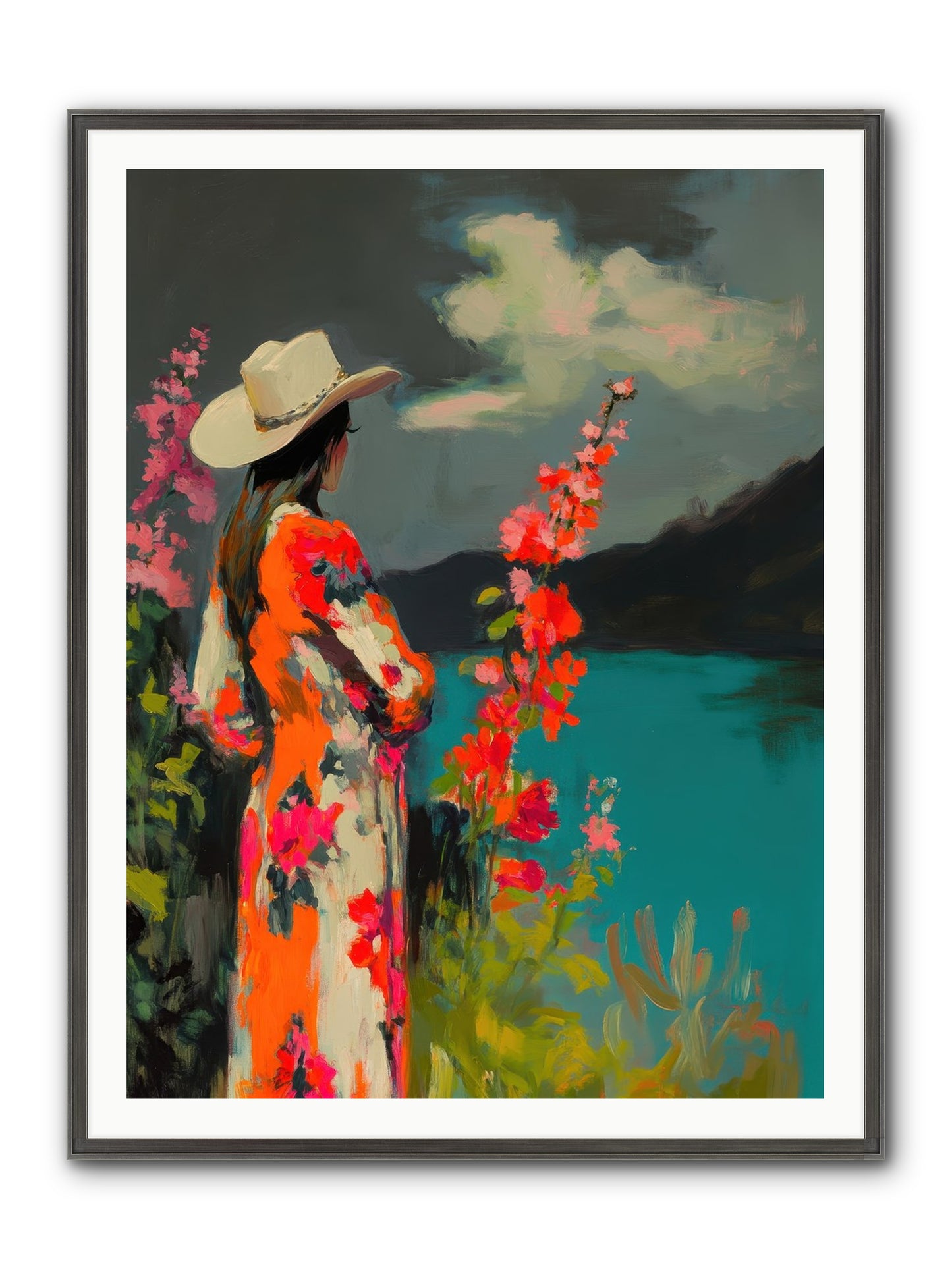 Windswept Legend Framed Print - Slimwoods Black/Silver 36x48