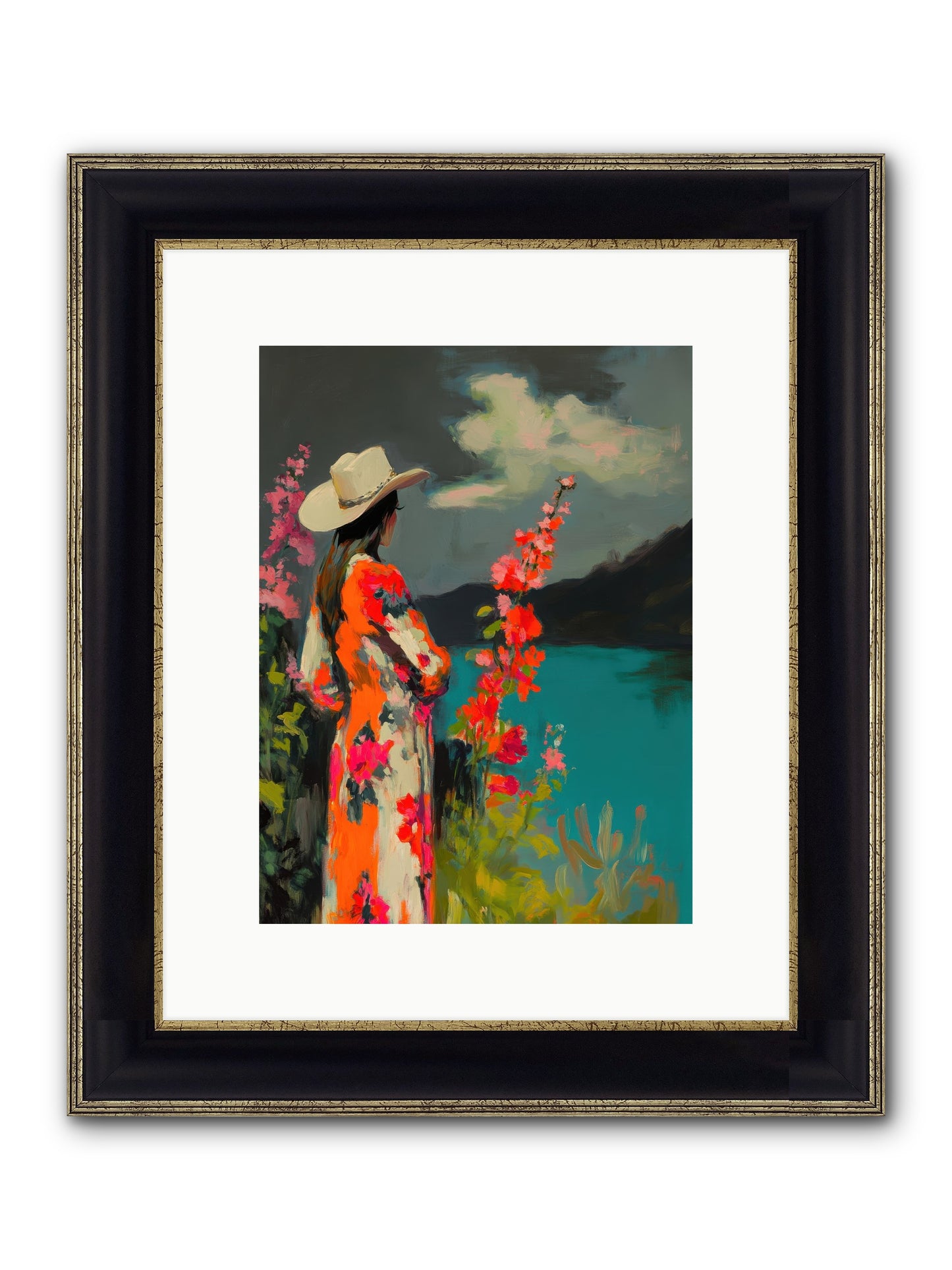 Windswept Legend Framed Print - Black & Gold 9x12