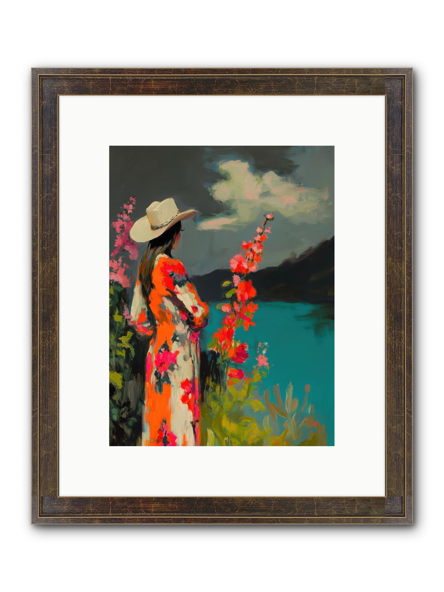 Windswept Legend Framed Print - Slimwoods Black/Gold 9x12