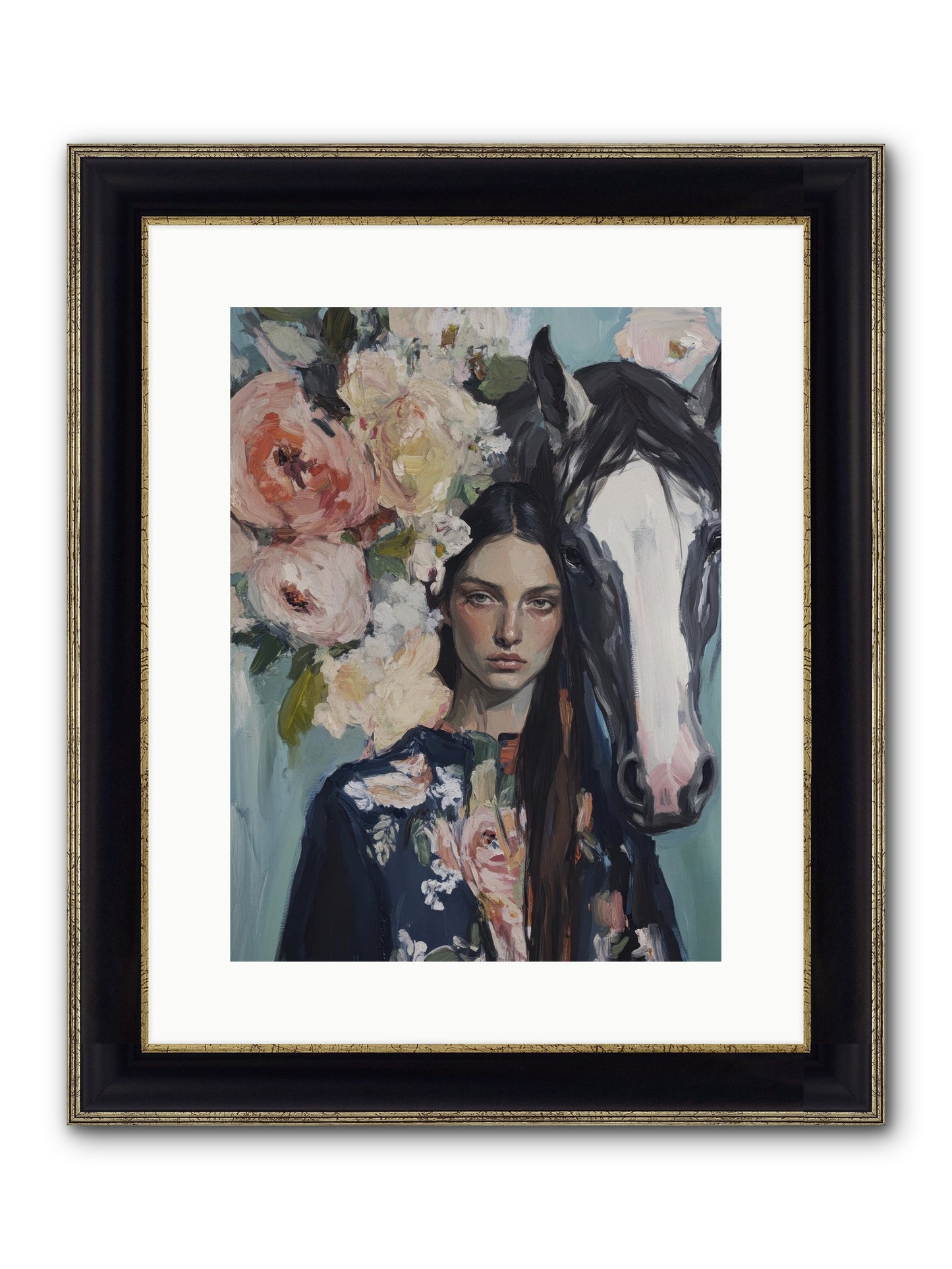 Windwalker Framed Print - Black & Gold 12x16