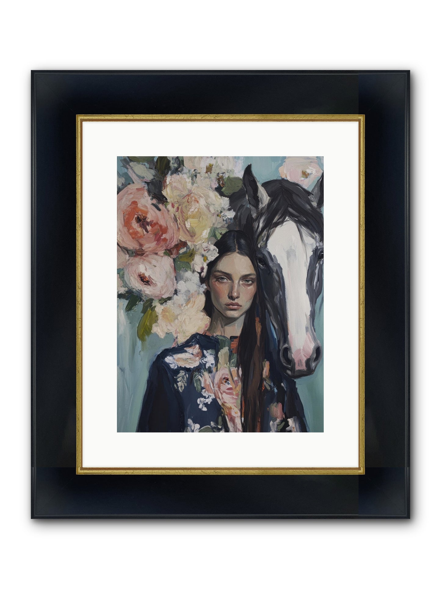 Windwalker Framed Print - Wide Black w/Gold 12x16
