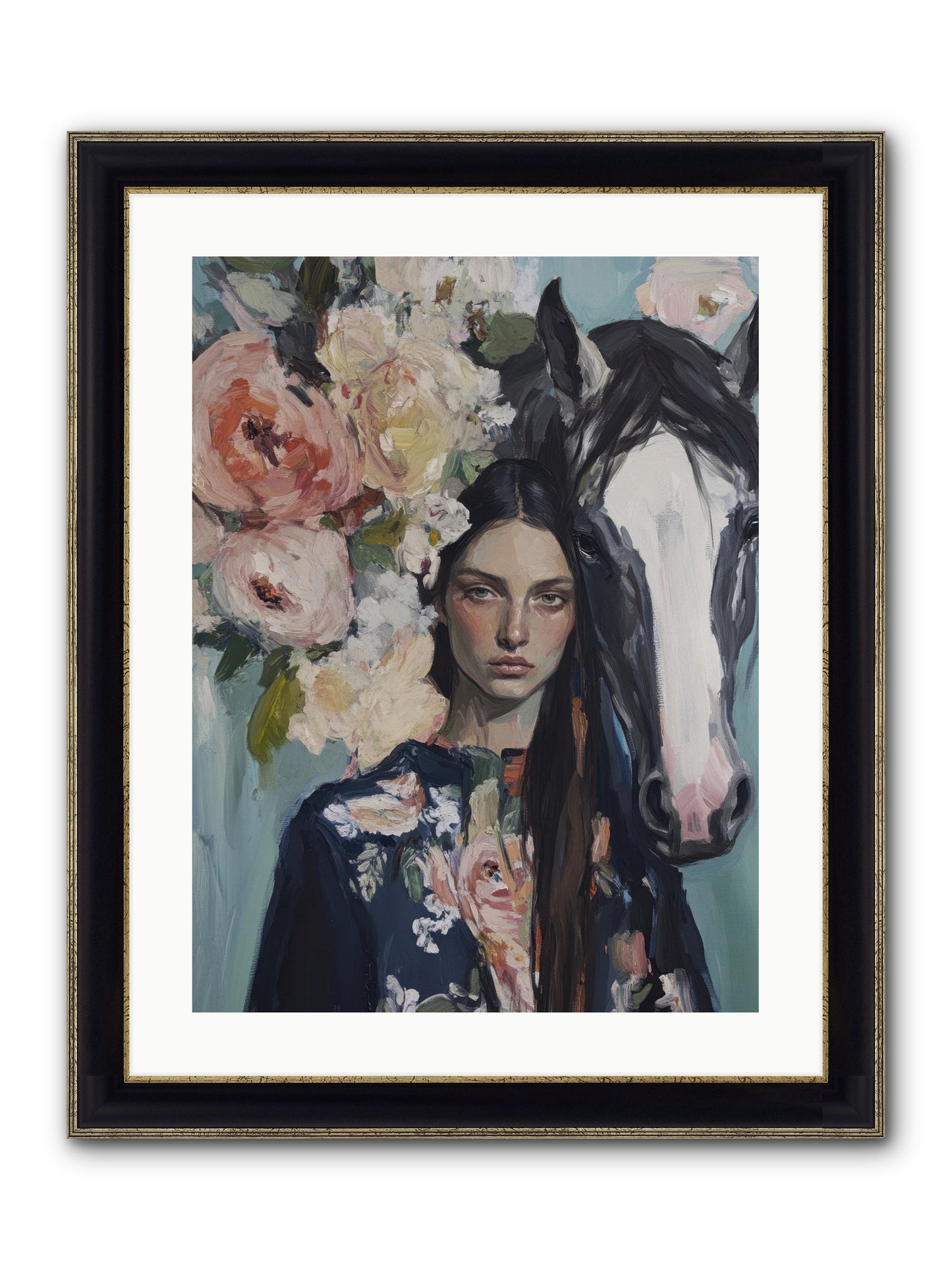 Windwalker Framed Print - Black & Gold 18x24