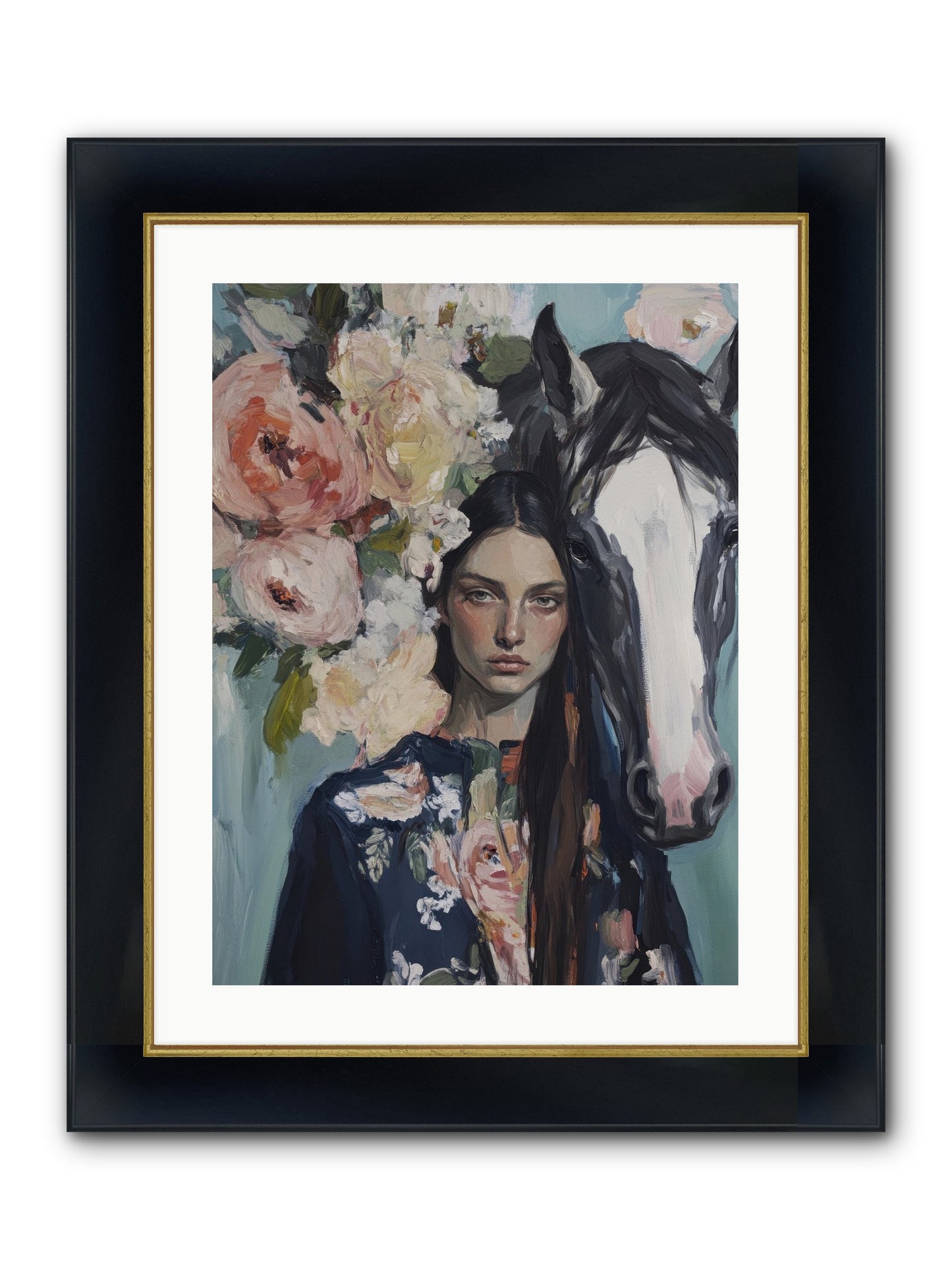 Windwalker Framed Print - Wide Black w/Gold 18x24