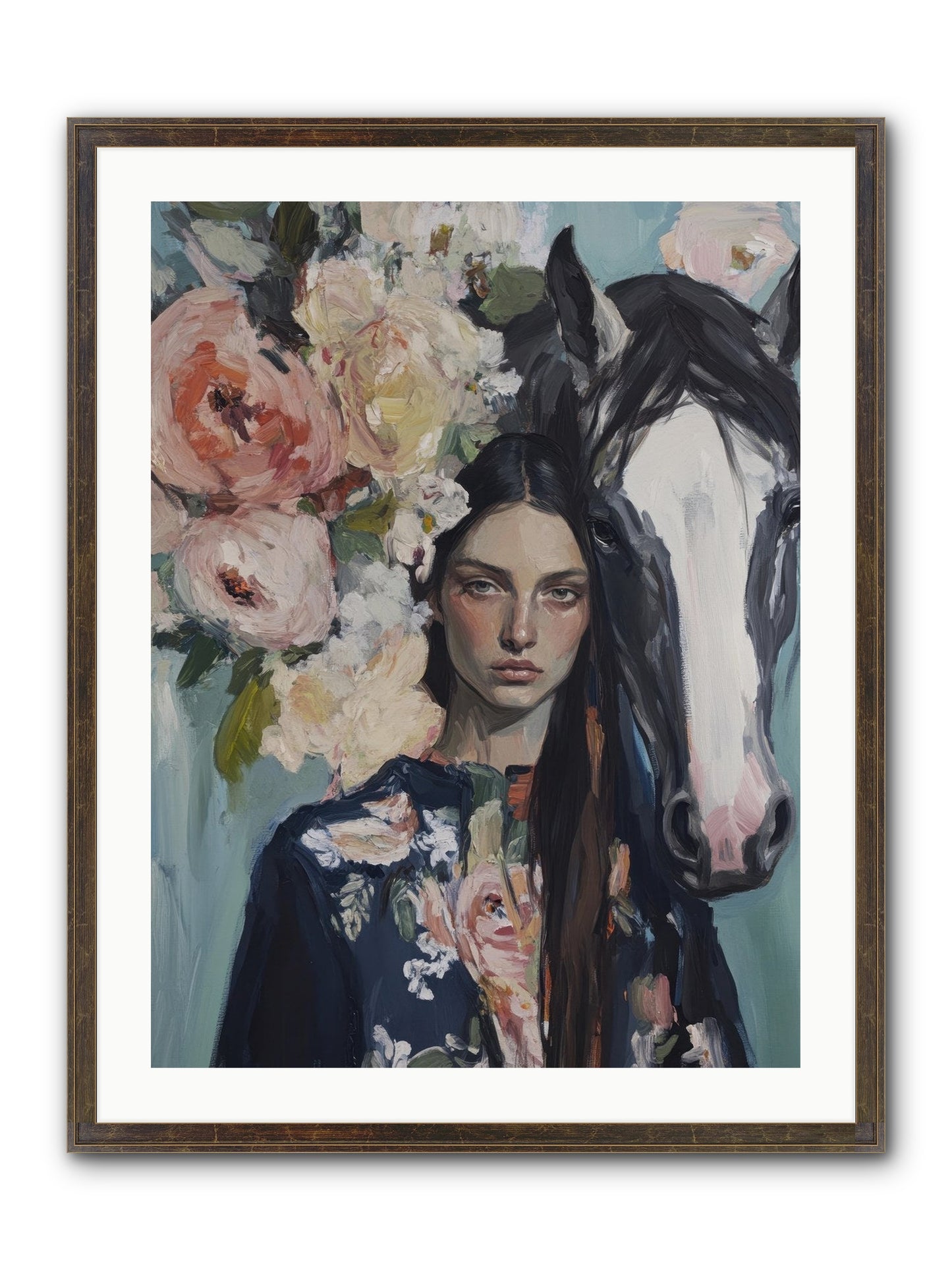 Windwalker Framed Print - Slimwoods Black/Gold 24x32