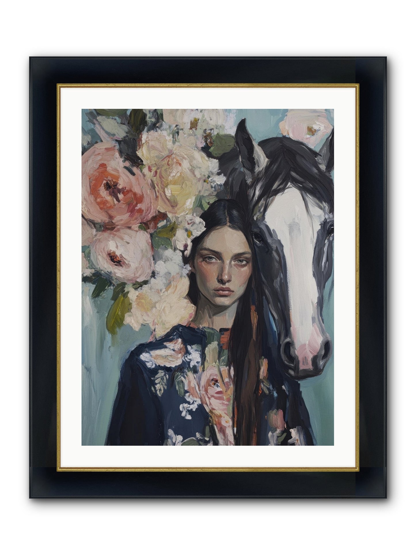 Windwalker Framed Print - Wide Black w/Gold 24x32