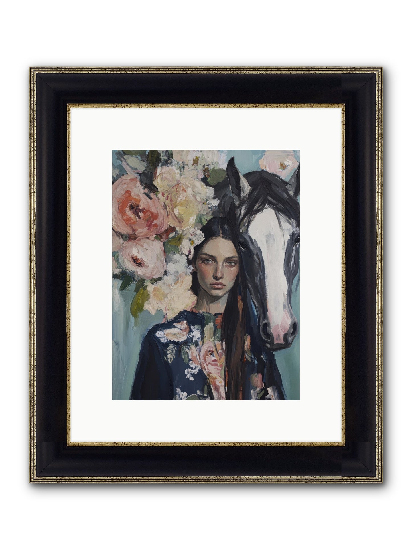 Windwalker Framed Print - Black & Gold 9x12
