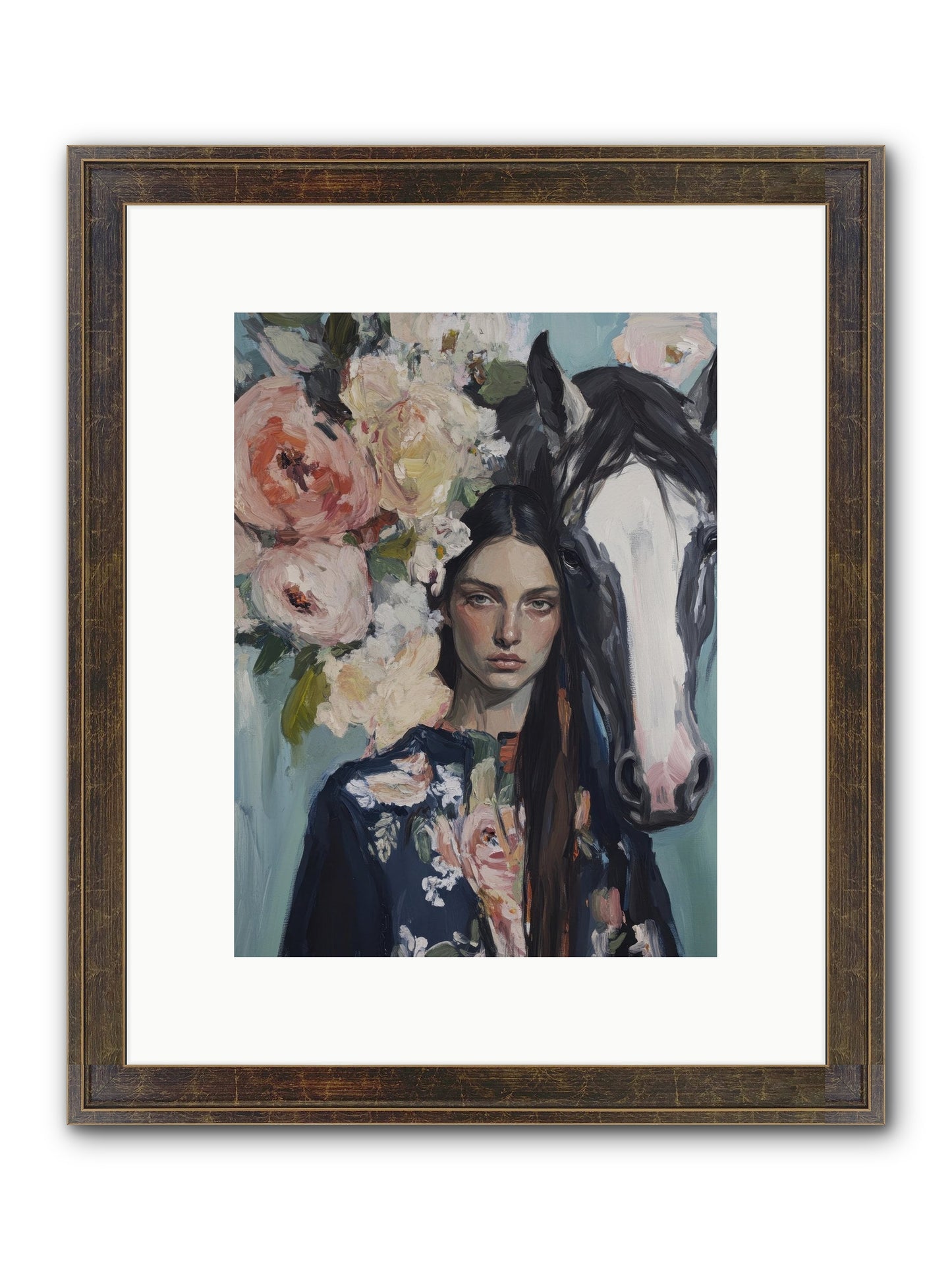 Windwalker Framed Print - Slimwoods Black/Gold 9x12