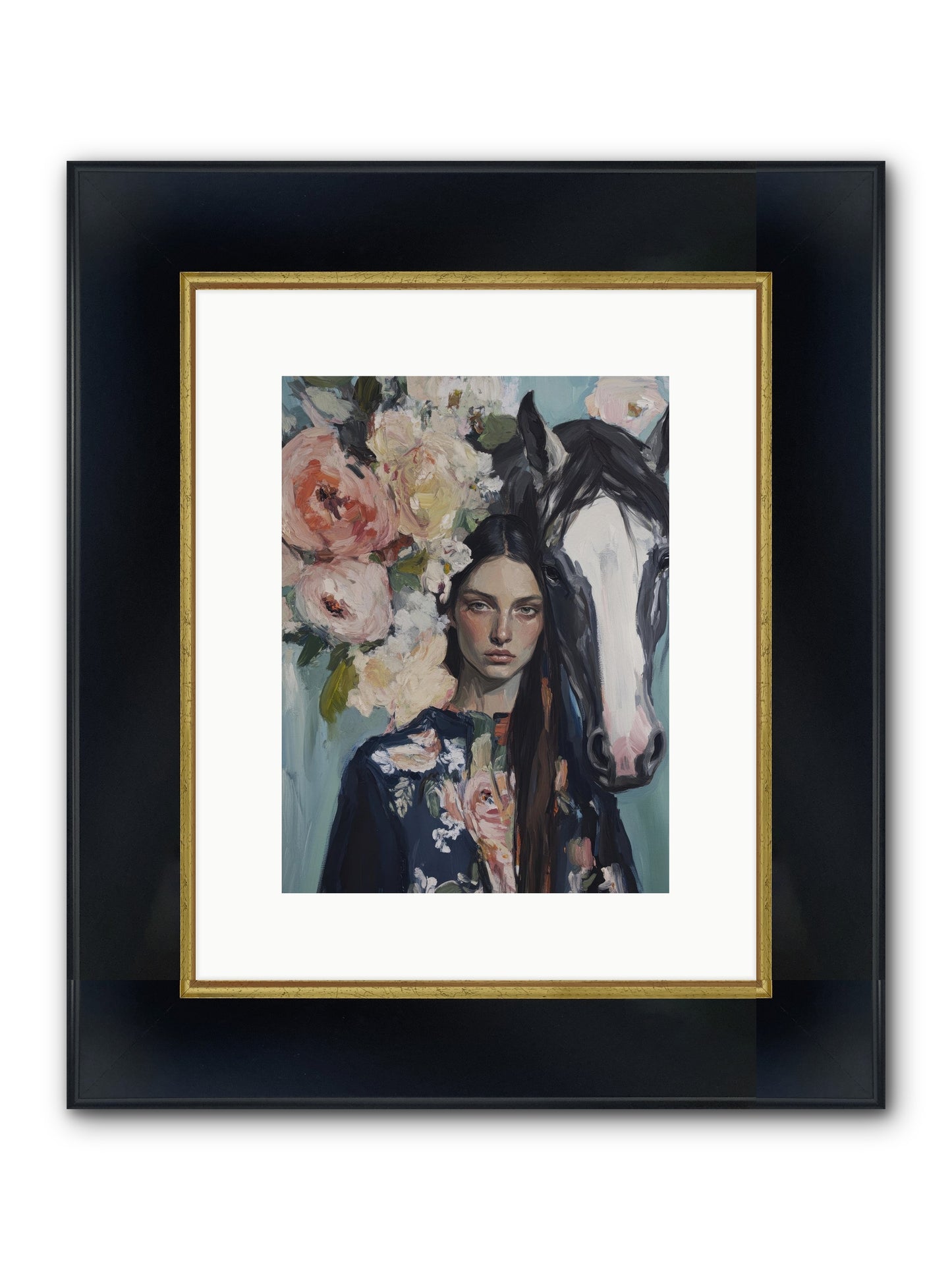 Windwalker Framed Print - Wide Black w/Gold 9x12