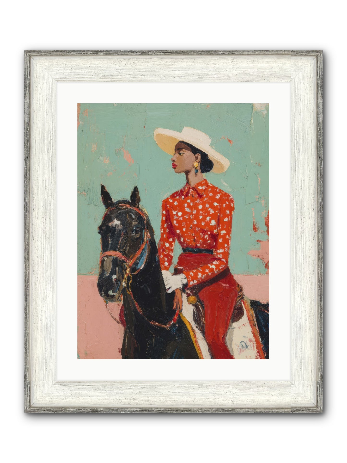 Wine Country Wandering Framed Print - Driftwood White 18x24