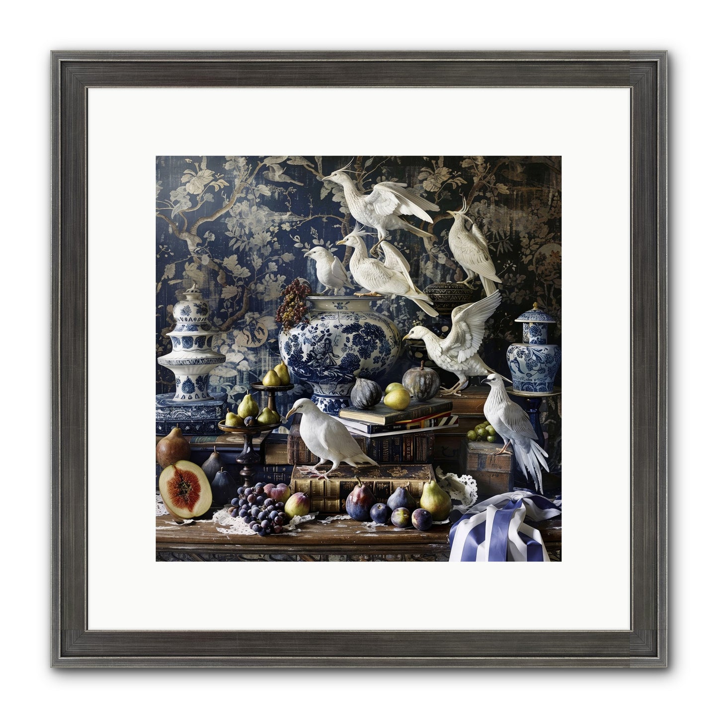 Wingèd Whispers Of Arcadia Framed Print - Slimwoods Black/Silver 12x12