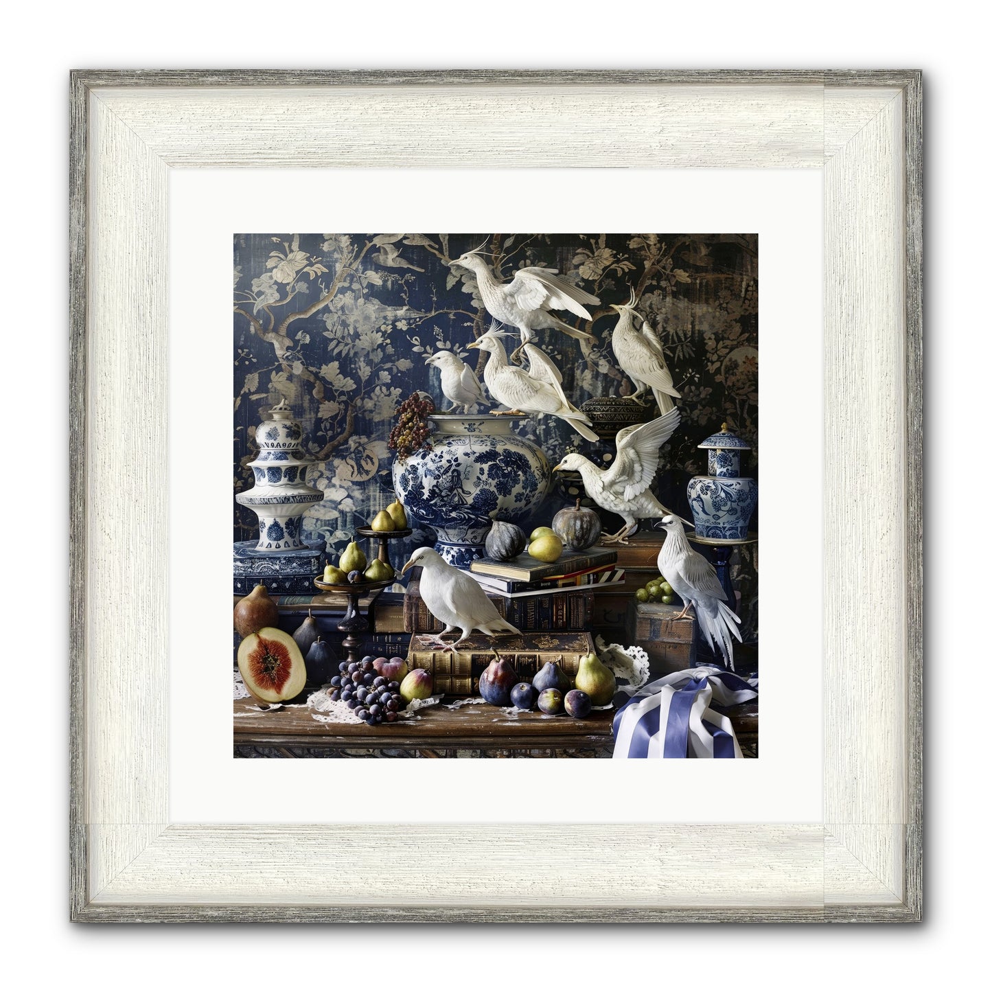 Wingèd Whispers Of Arcadia Framed Print - Driftwood White 16x16