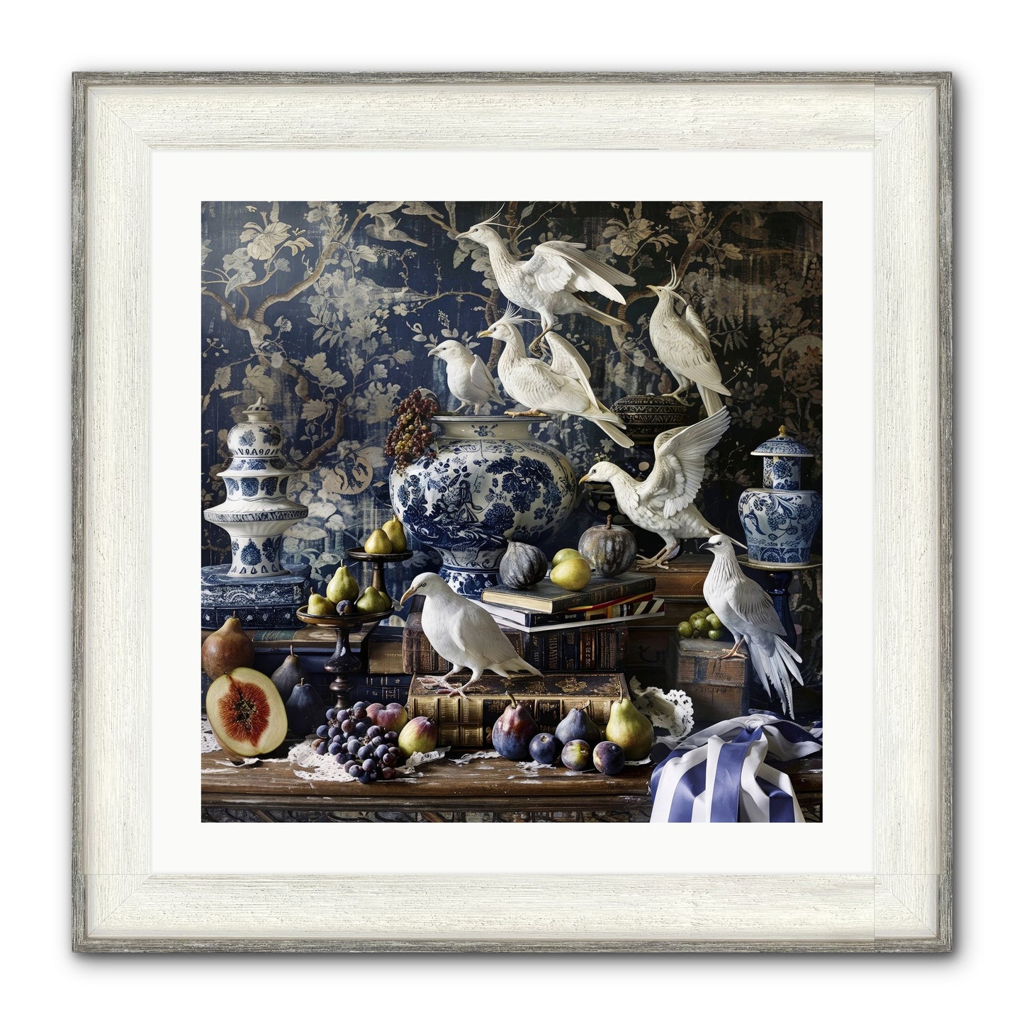 Wingèd Whispers Of Arcadia Framed Print - Driftwood White 24x24