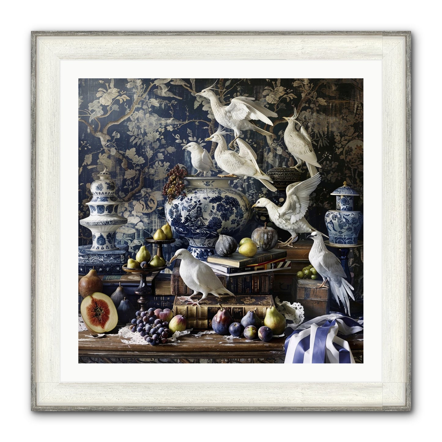 Wingèd Whispers Of Arcadia Framed Print - Driftwood White 30x30