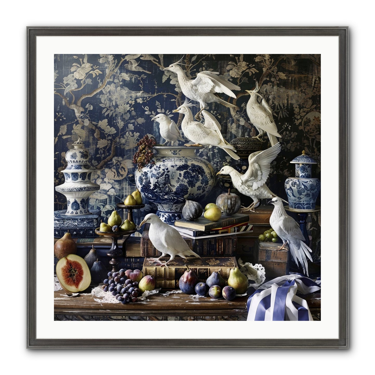 Wingèd Whispers Of Arcadia Framed Print - Slimwoods Black/Silver 30x30