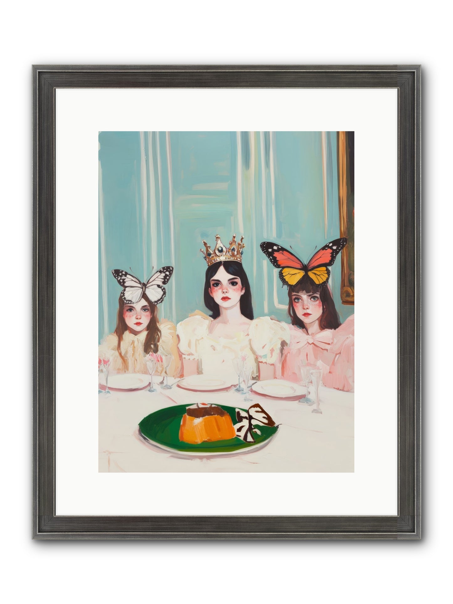 Wing & Sugar Reign Framed Print - Slimwoods Black/Silver 12x16