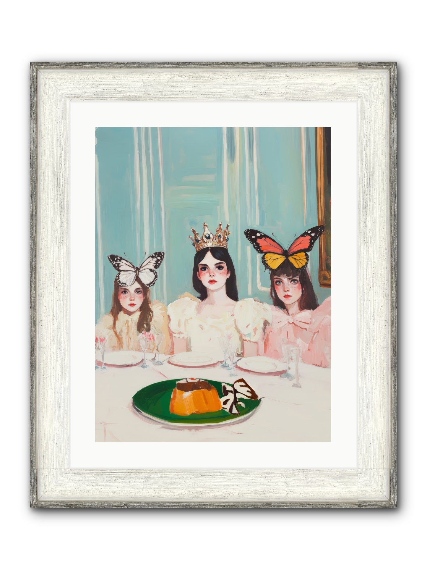 Wing & Sugar Reign Framed Print - Driftwood White 18x24