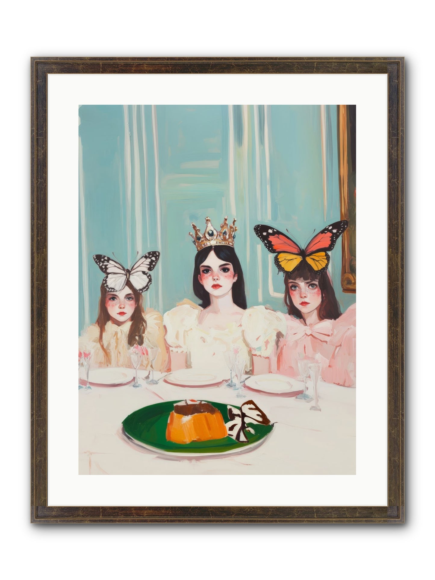 Wing & Sugar Reign Framed Print - Slimwoods Black/Gold 18x24