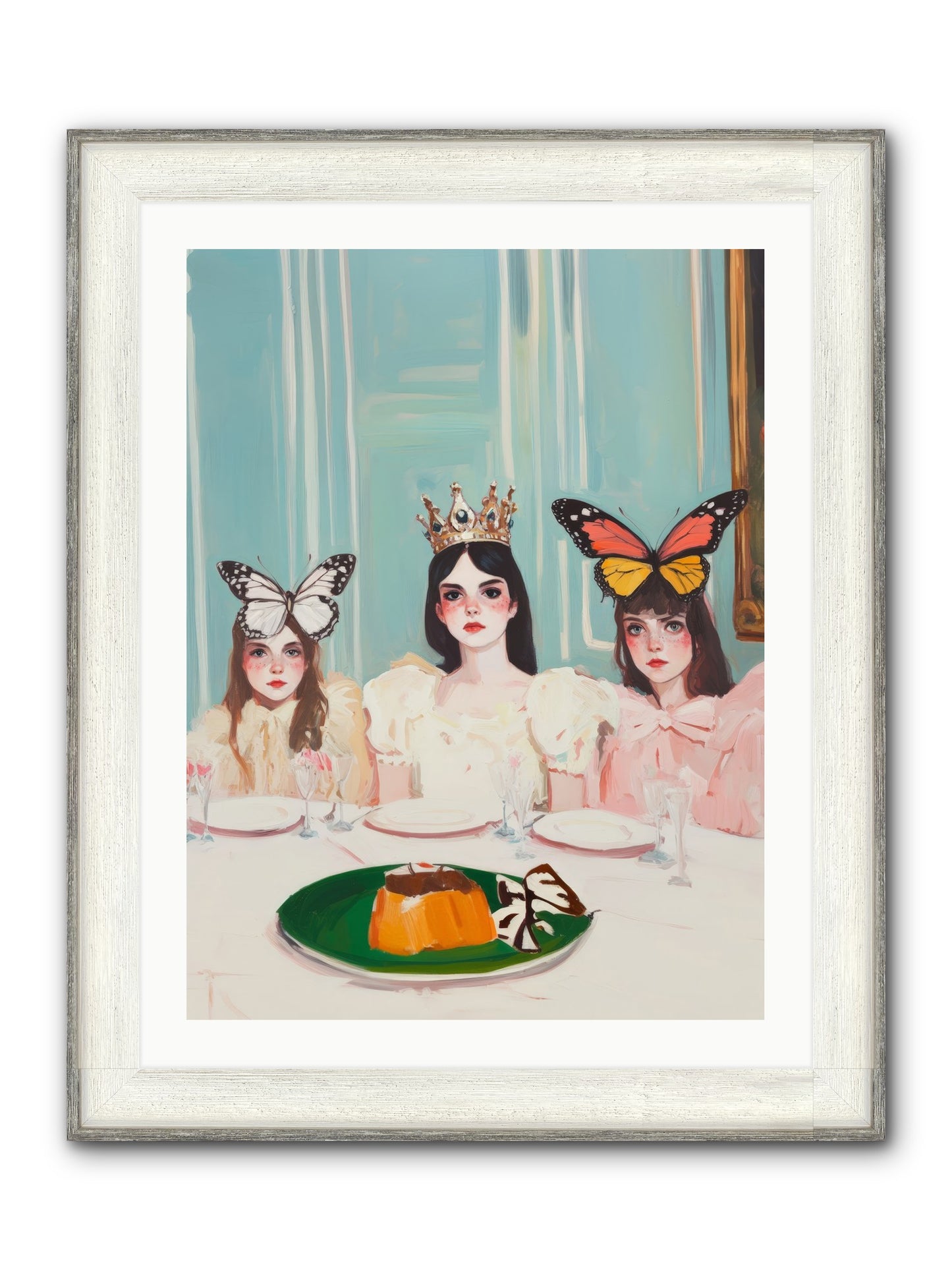 Wing & Sugar Reign Framed Print - Driftwood White 24x32