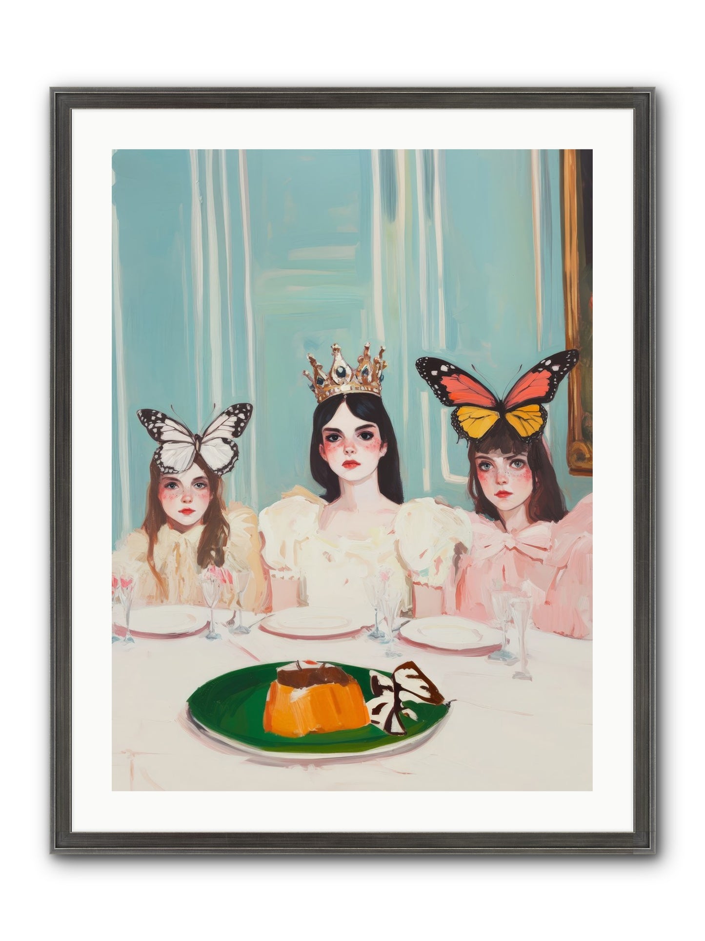 Wing & Sugar Reign Framed Print - Slimwoods Black/Silver 24x32