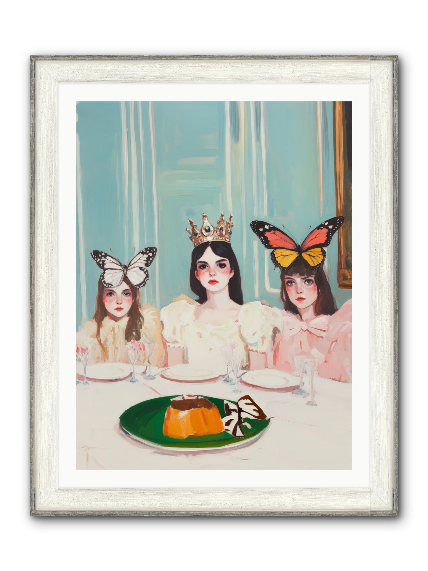 Wing & Sugar Reign Framed Print - Driftwood White 30x40