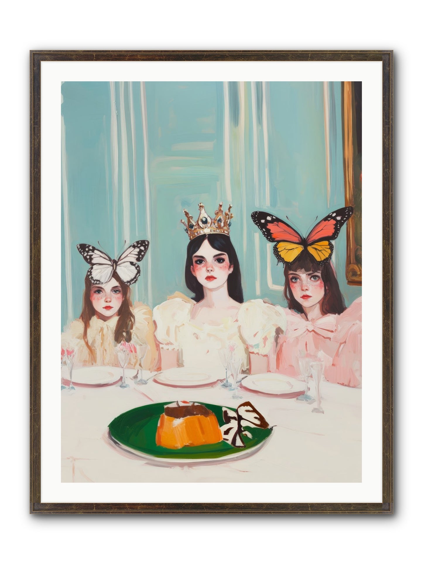 Wing & Sugar Reign Framed Print - Slimwoods Black/Gold 30x40