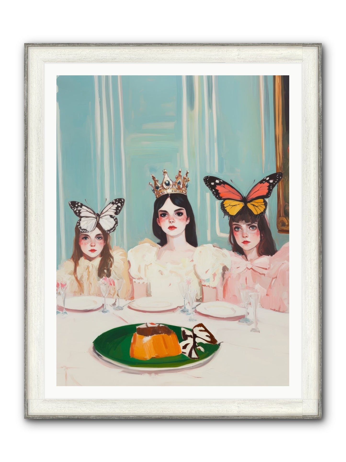 Wing & Sugar Reign Framed Print - Driftwood White 36x48