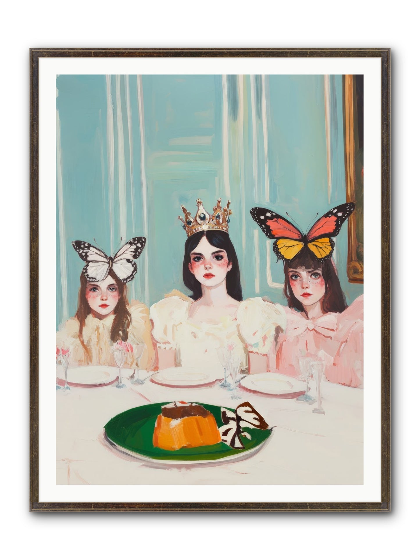Wing & Sugar Reign Framed Print - Slimwoods Black/Gold 36x48