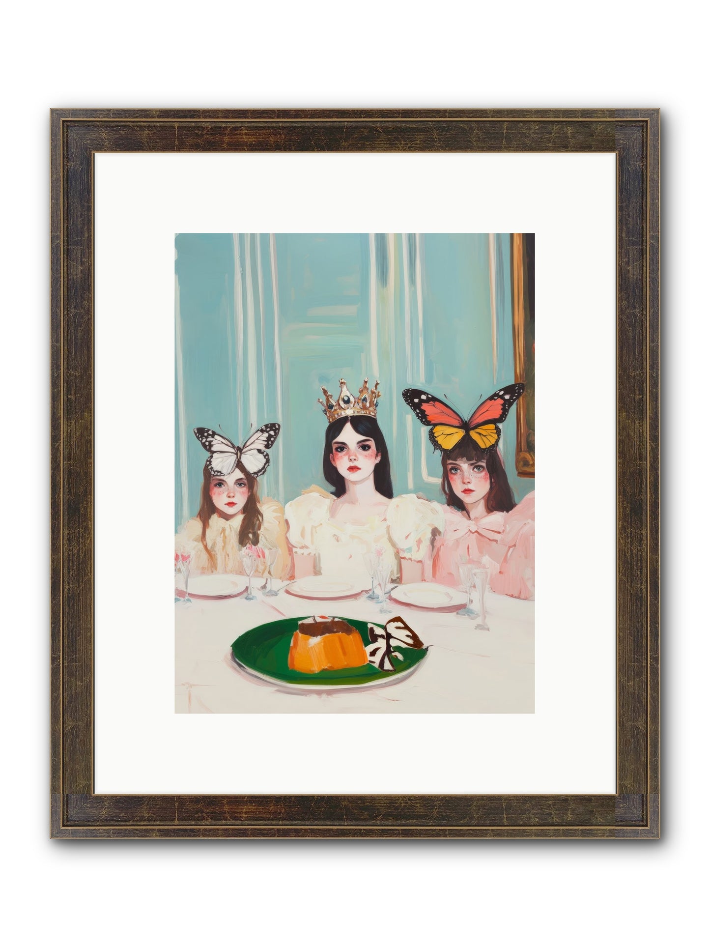 Wing & Sugar Reign Framed Print - Slimwoods Black/Gold 9x12