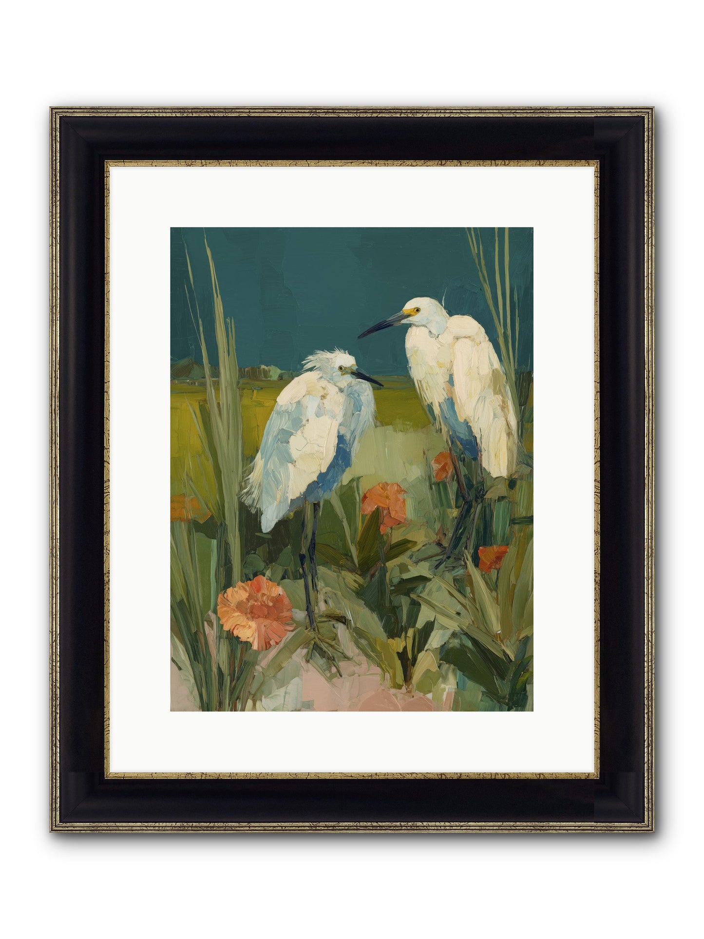Winged Nobility Framed Print - Black & Gold 12x16