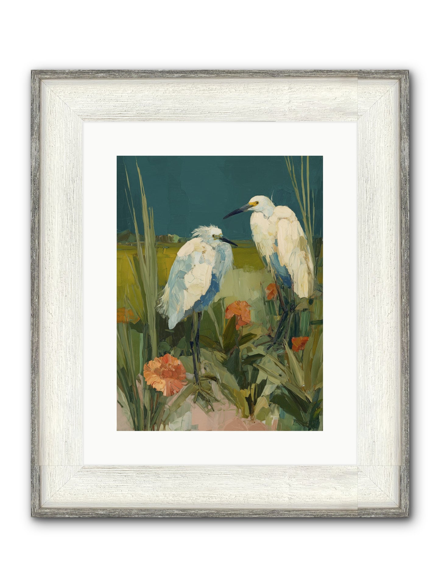 Winged Nobility Framed Print - Driftwood White 12x16