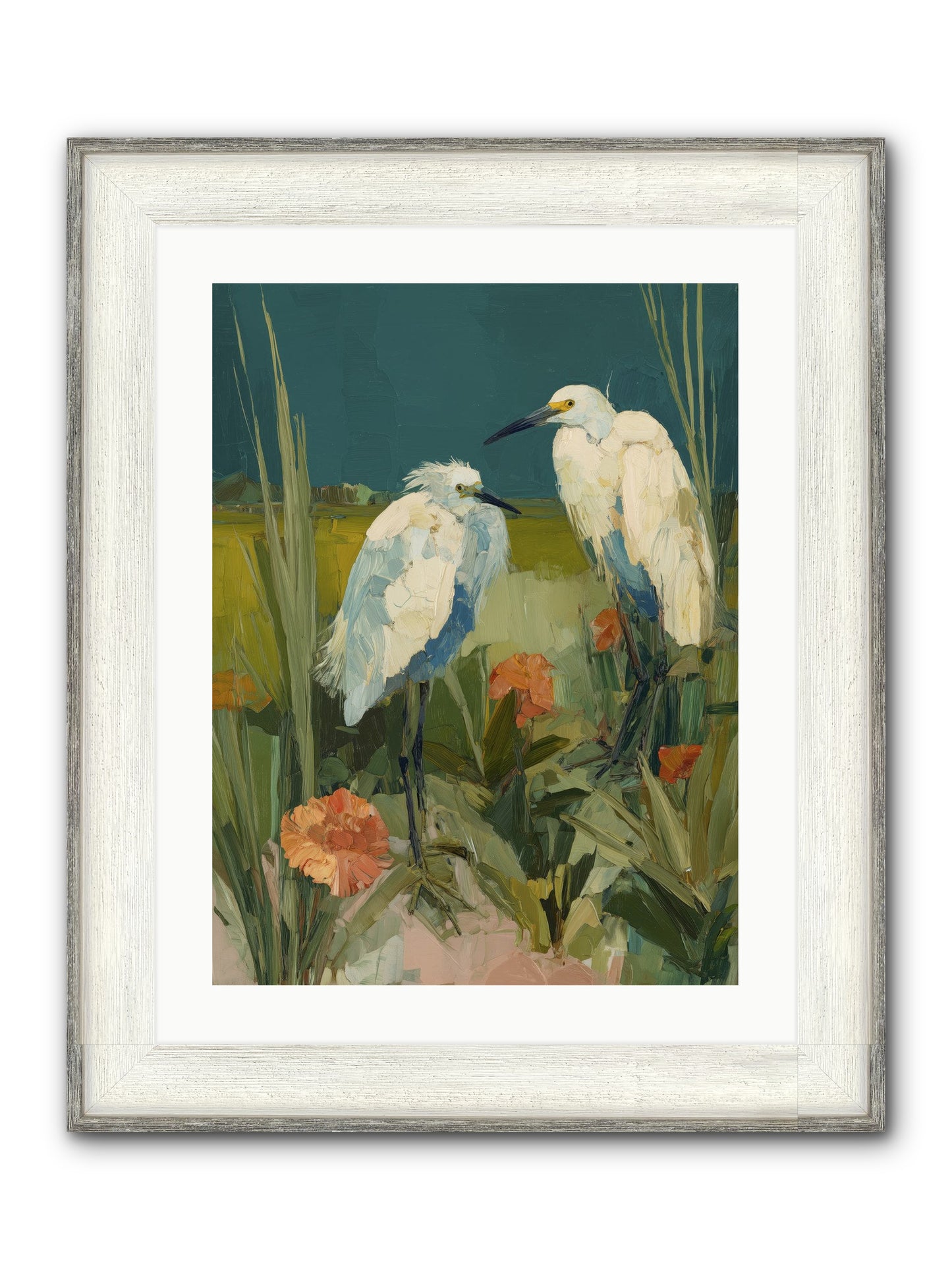 Winged Nobility Framed Print - Driftwood White 18x24