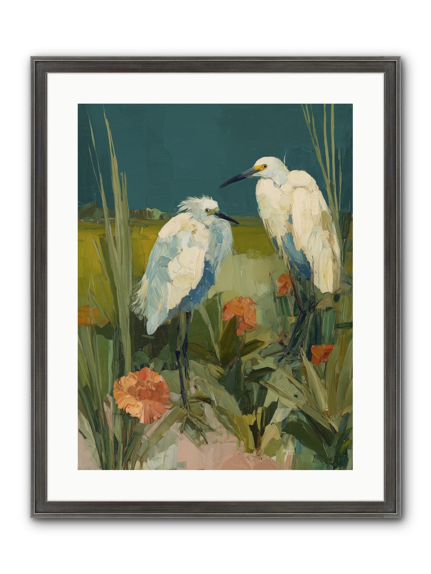 Winged Nobility Framed Print - Slimwoods Black/Silver 18x24