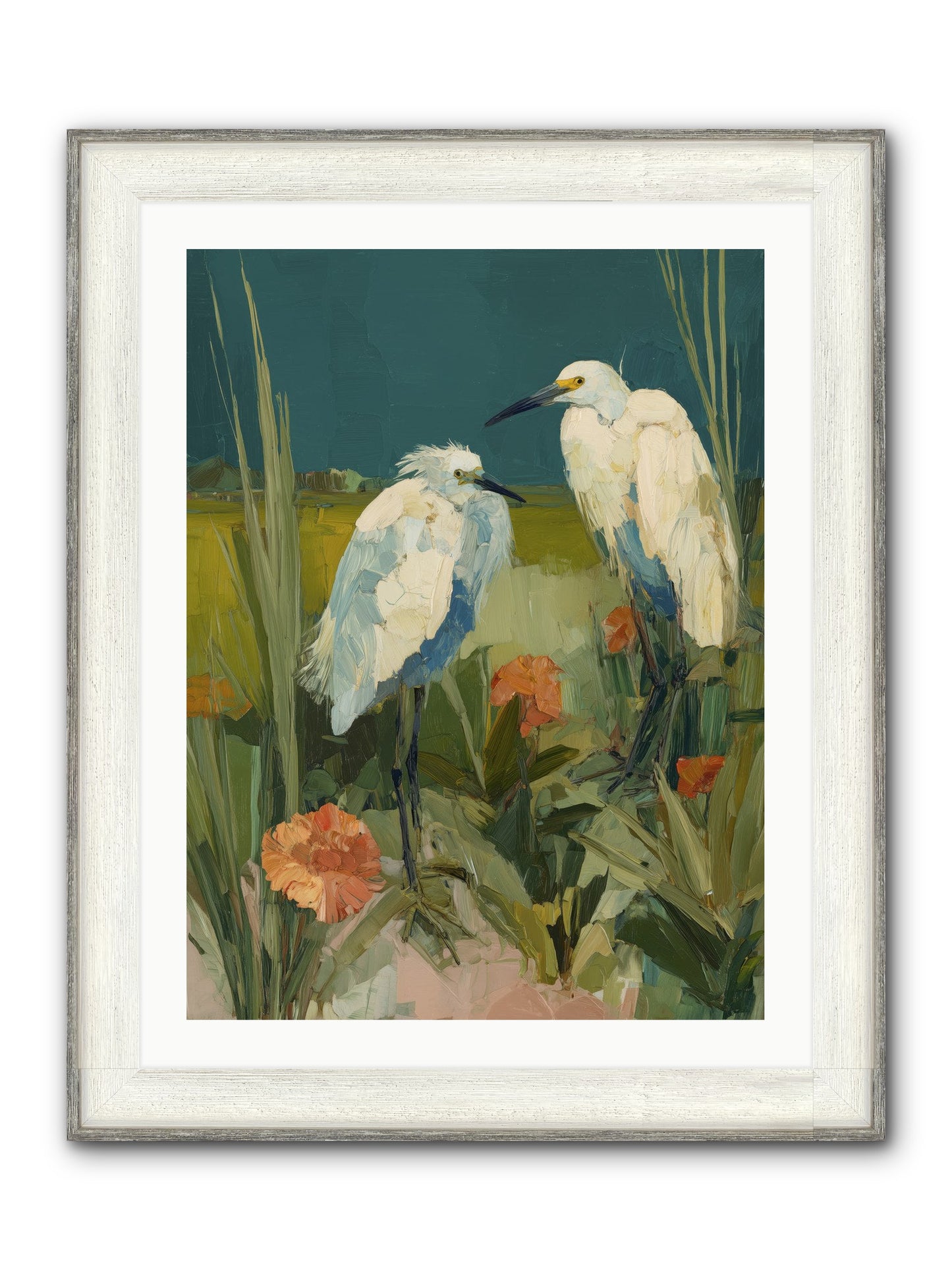 Winged Nobility Framed Print - Driftwood White 24x32