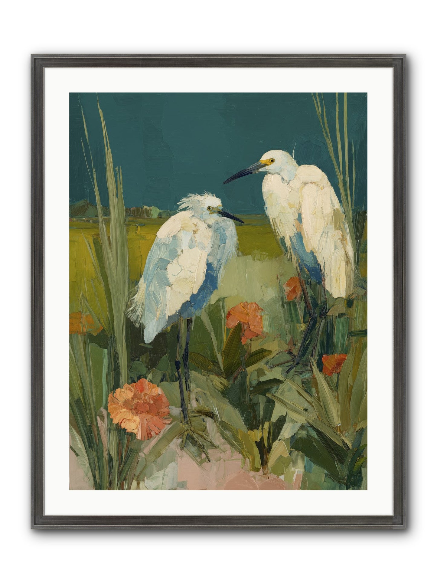 Winged Nobility Framed Print - Slimwoods Black/Silver 24x32