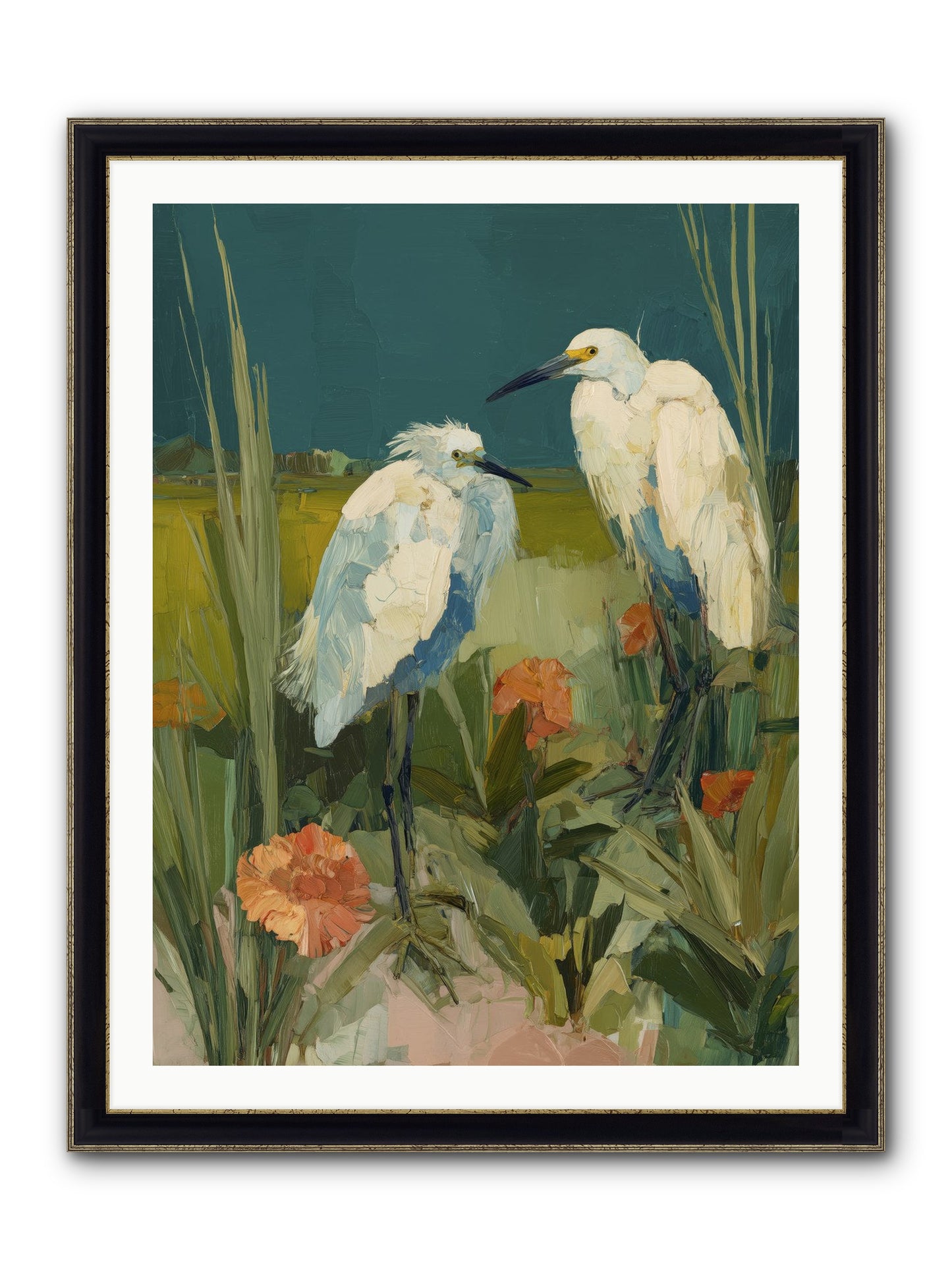 Winged Nobility Framed Print - Black & Gold 30x40