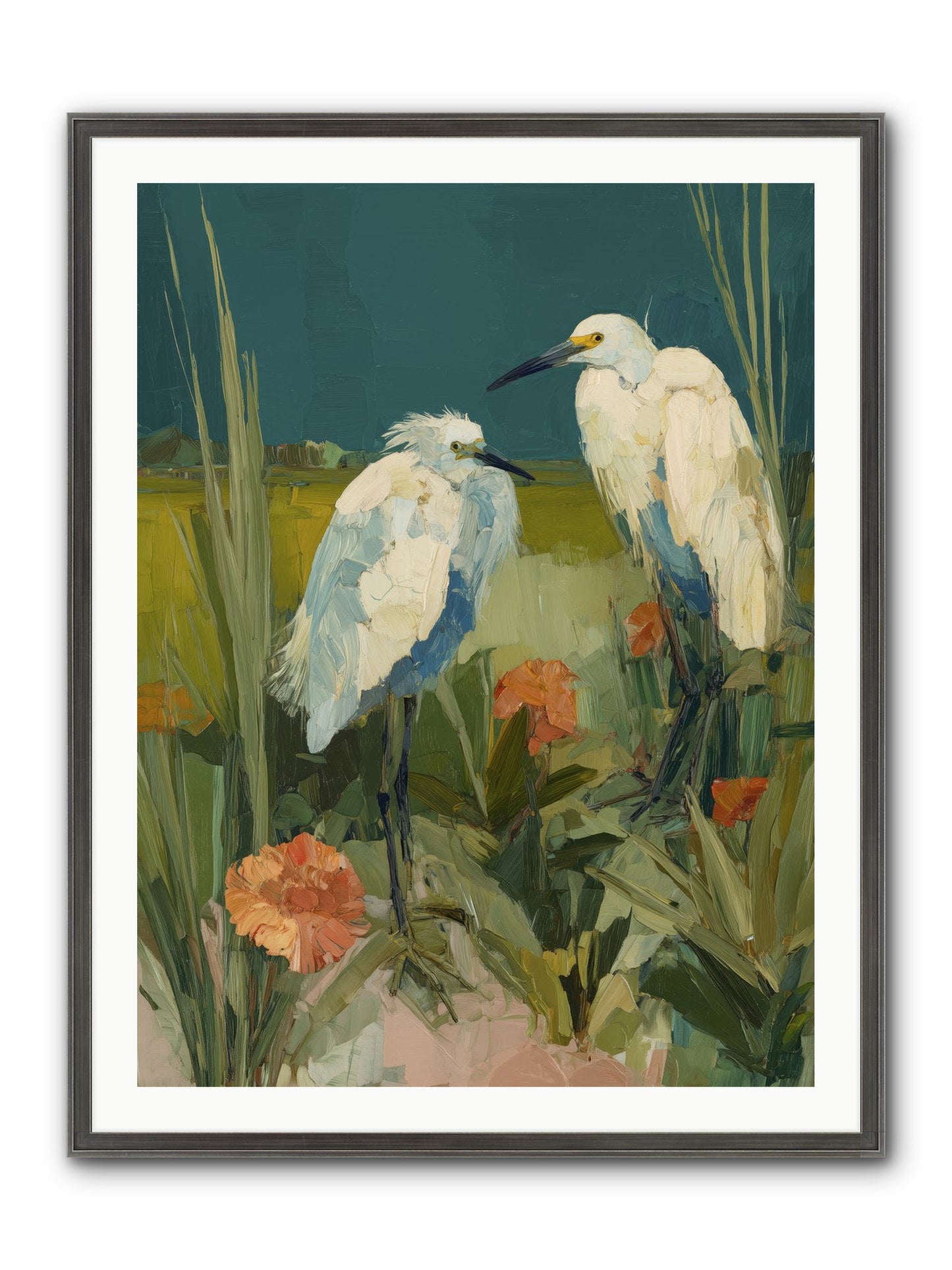 Winged Nobility Framed Print - Slimwoods Black/Silver 30x40