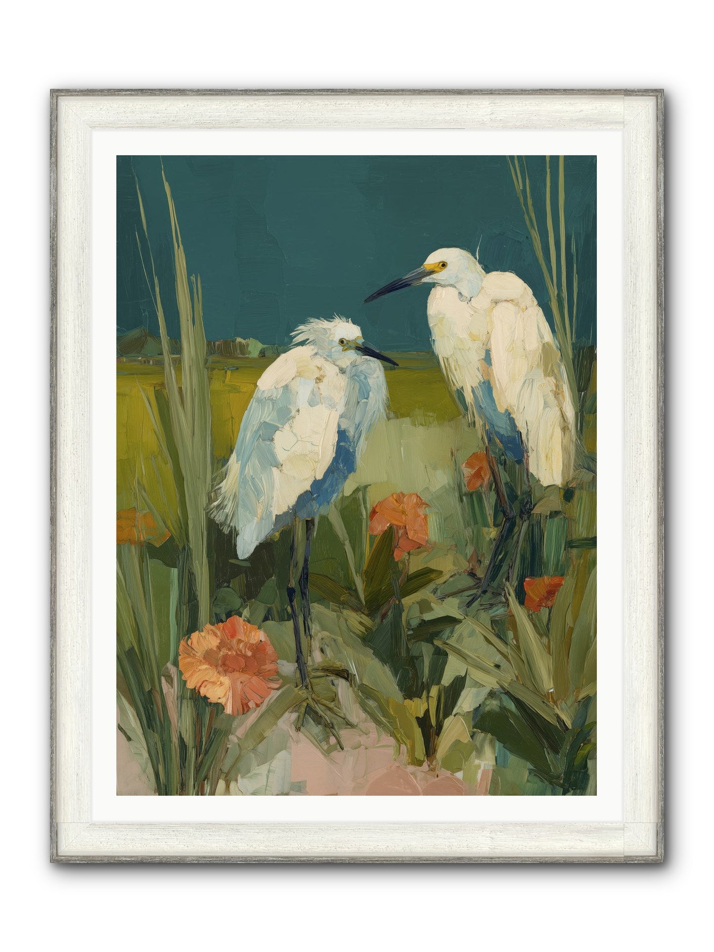 Winged Nobility Framed Print - Driftwood White 36x48
