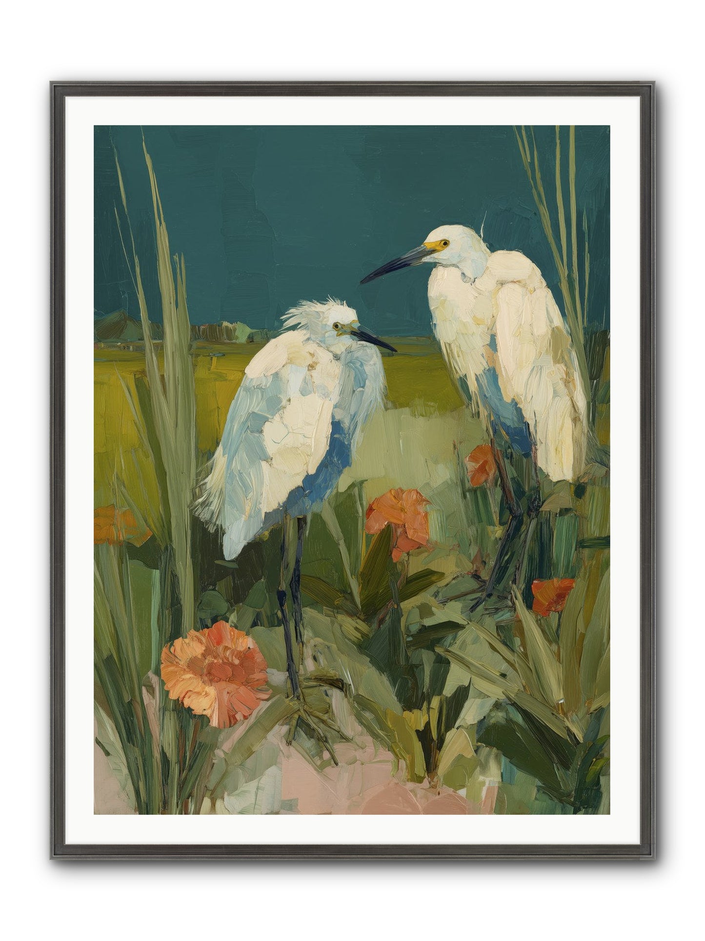 Winged Nobility Framed Print - Slimwoods Black/Silver 36x48