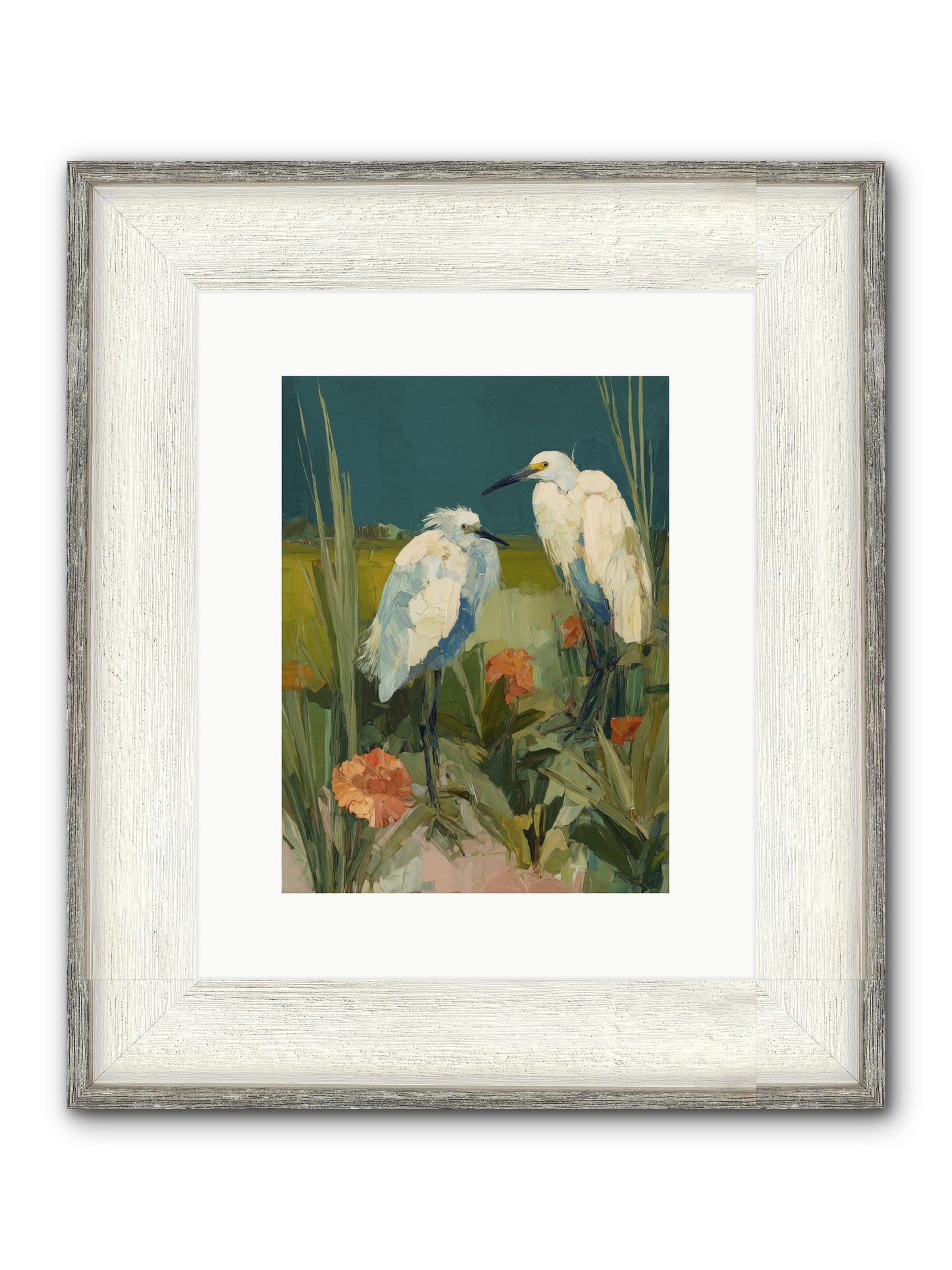 Winged Nobility Framed Print - Driftwood White 9x12
