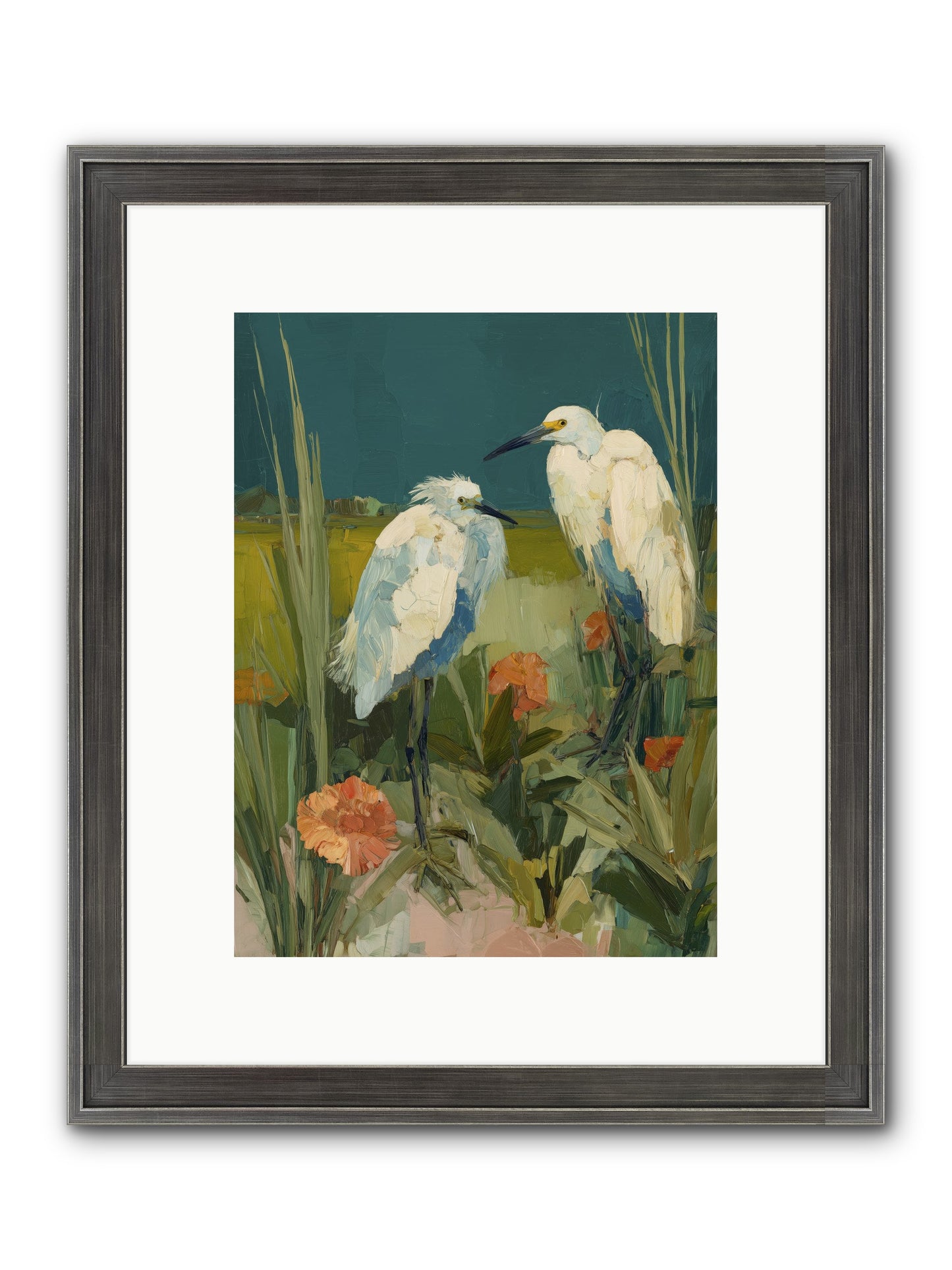 Winged Nobility Framed Print - Slimwoods Black/Silver 9x12