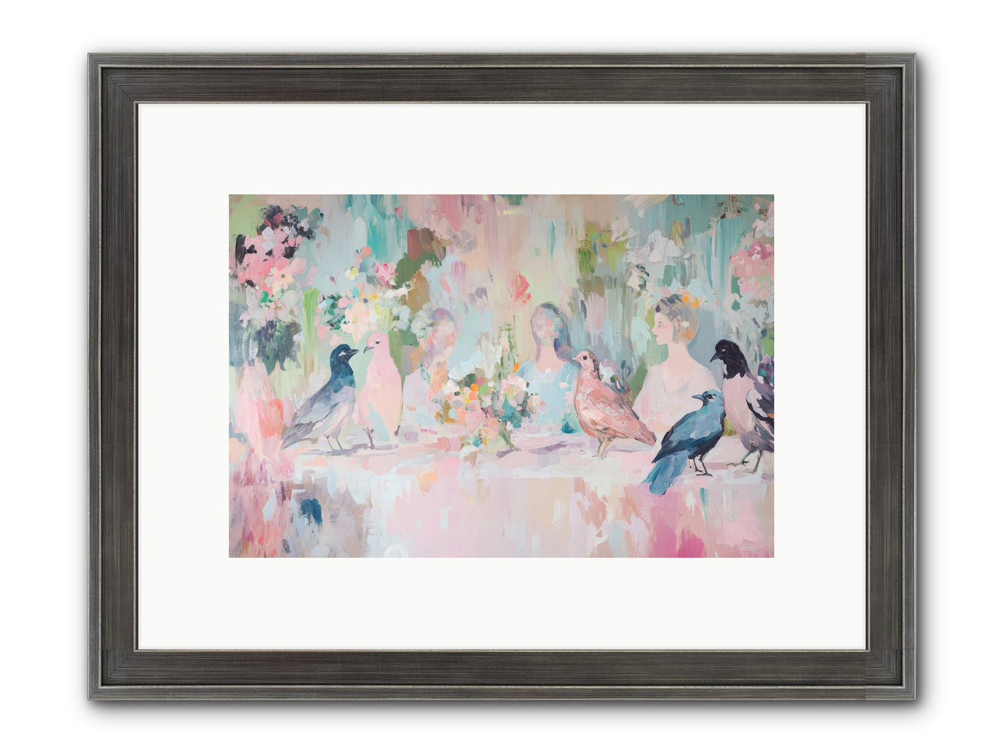 Winged Songs Framed Print - Slimwoods Black/Silver 12x8