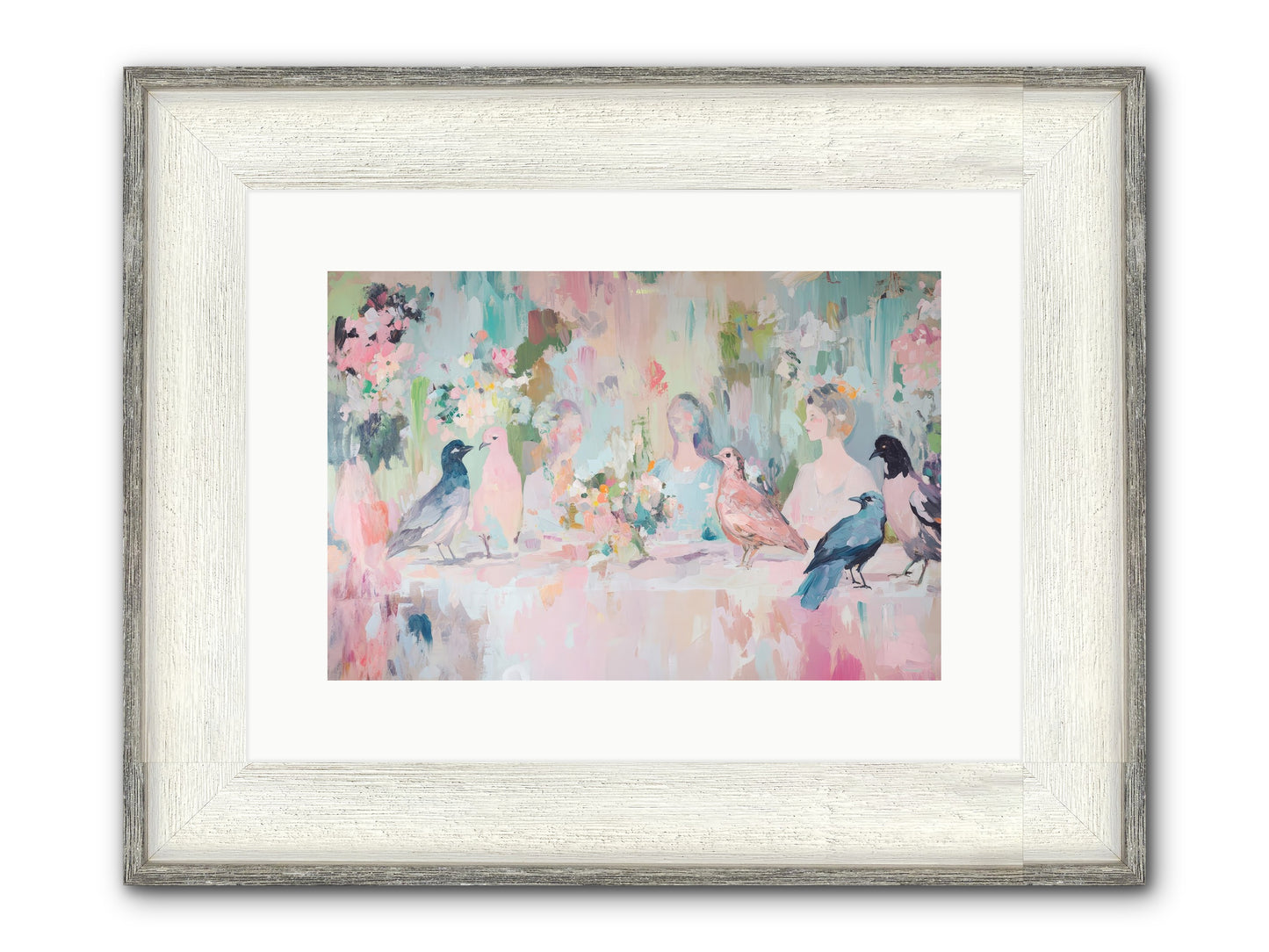 Winged Songs Framed Print - Driftwood White 15x10