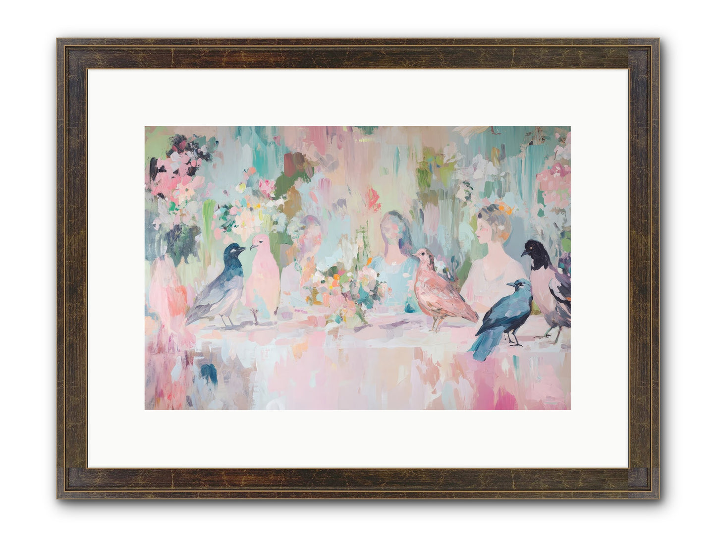 Winged Songs Framed Print - Slimwoods Black/Gold 15x10