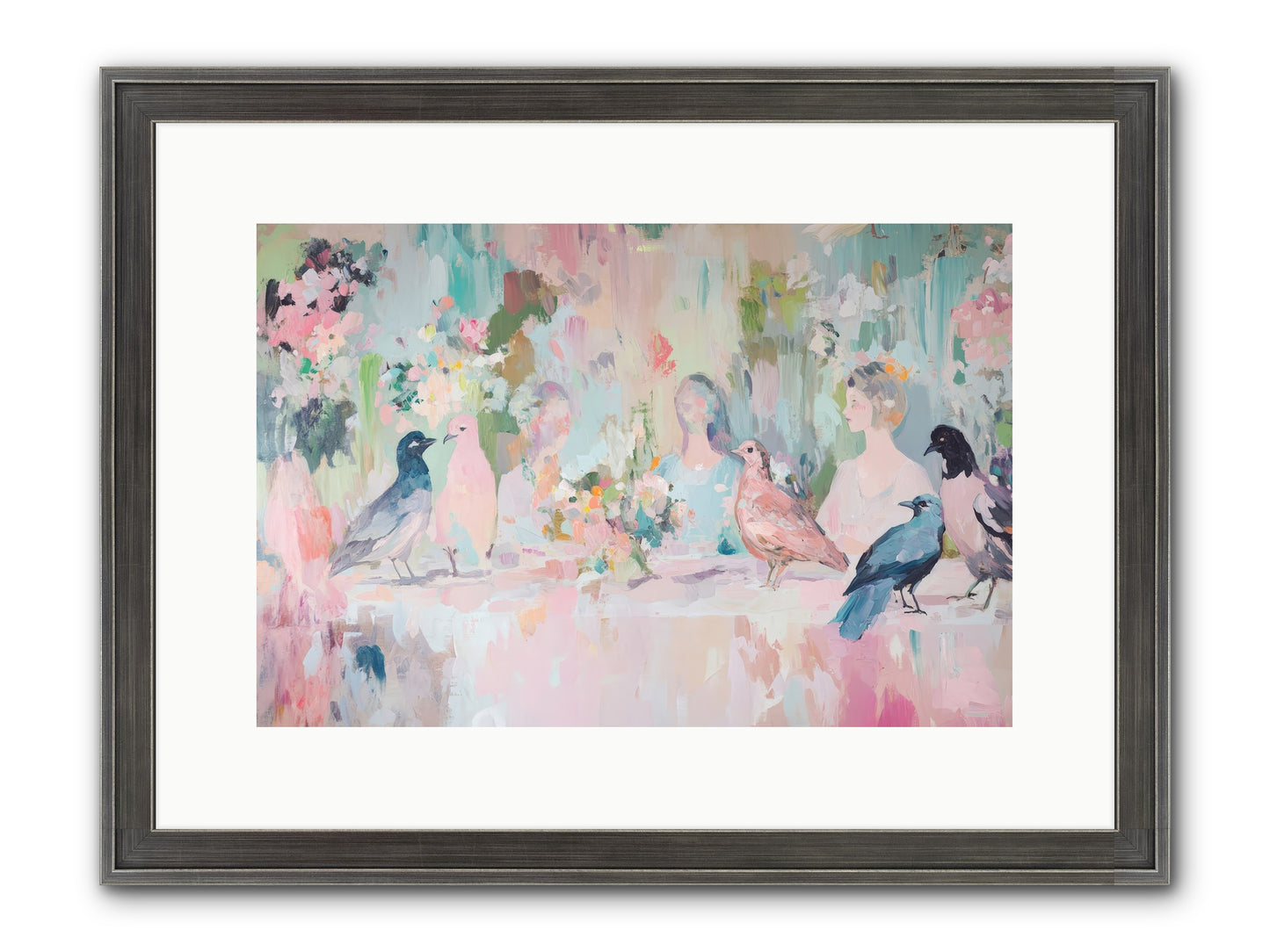 Winged Songs Framed Print - Slimwoods Black/Silver 15x10