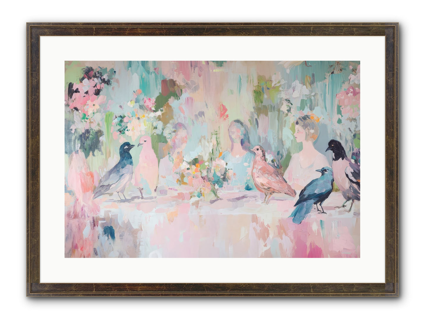 Winged Songs Framed Print - Slimwoods Black/Gold 24x16
