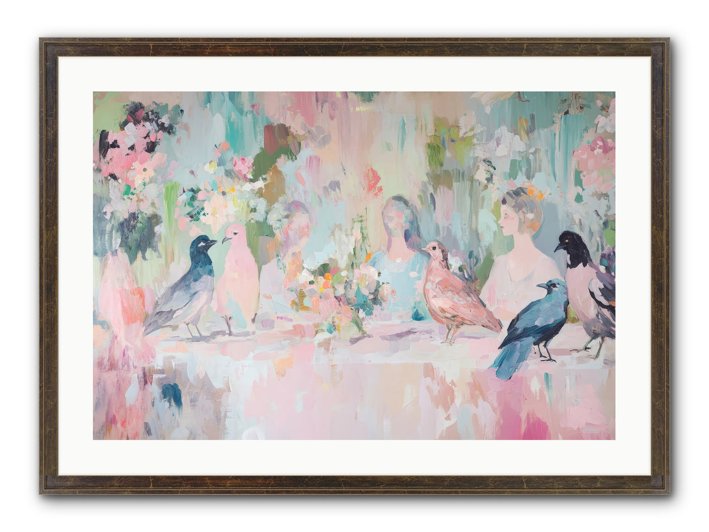 Winged Songs Framed Print - Slimwoods Black/Gold 30x20
