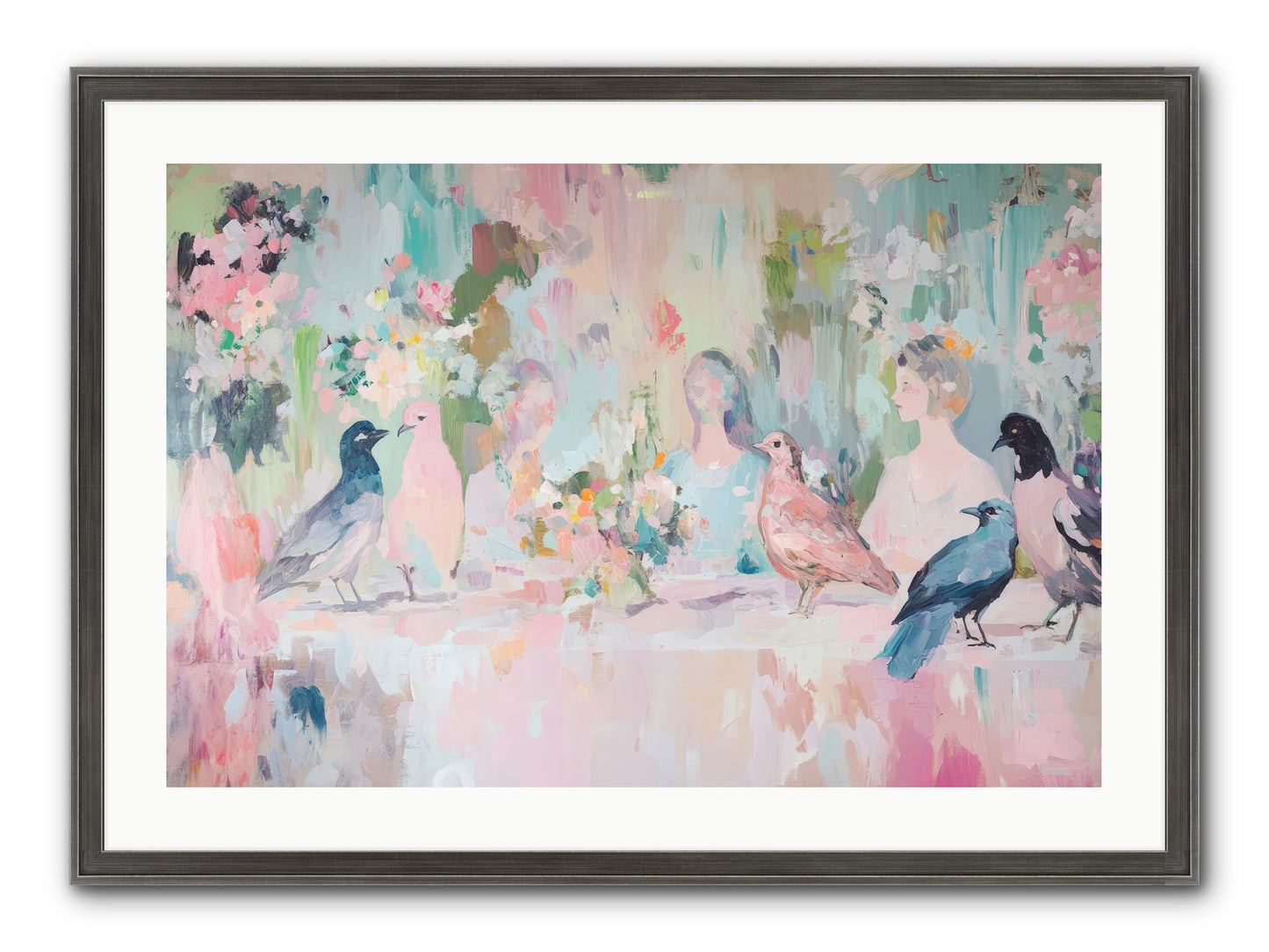Winged Songs Framed Print - Slimwoods Black/Silver 30x20