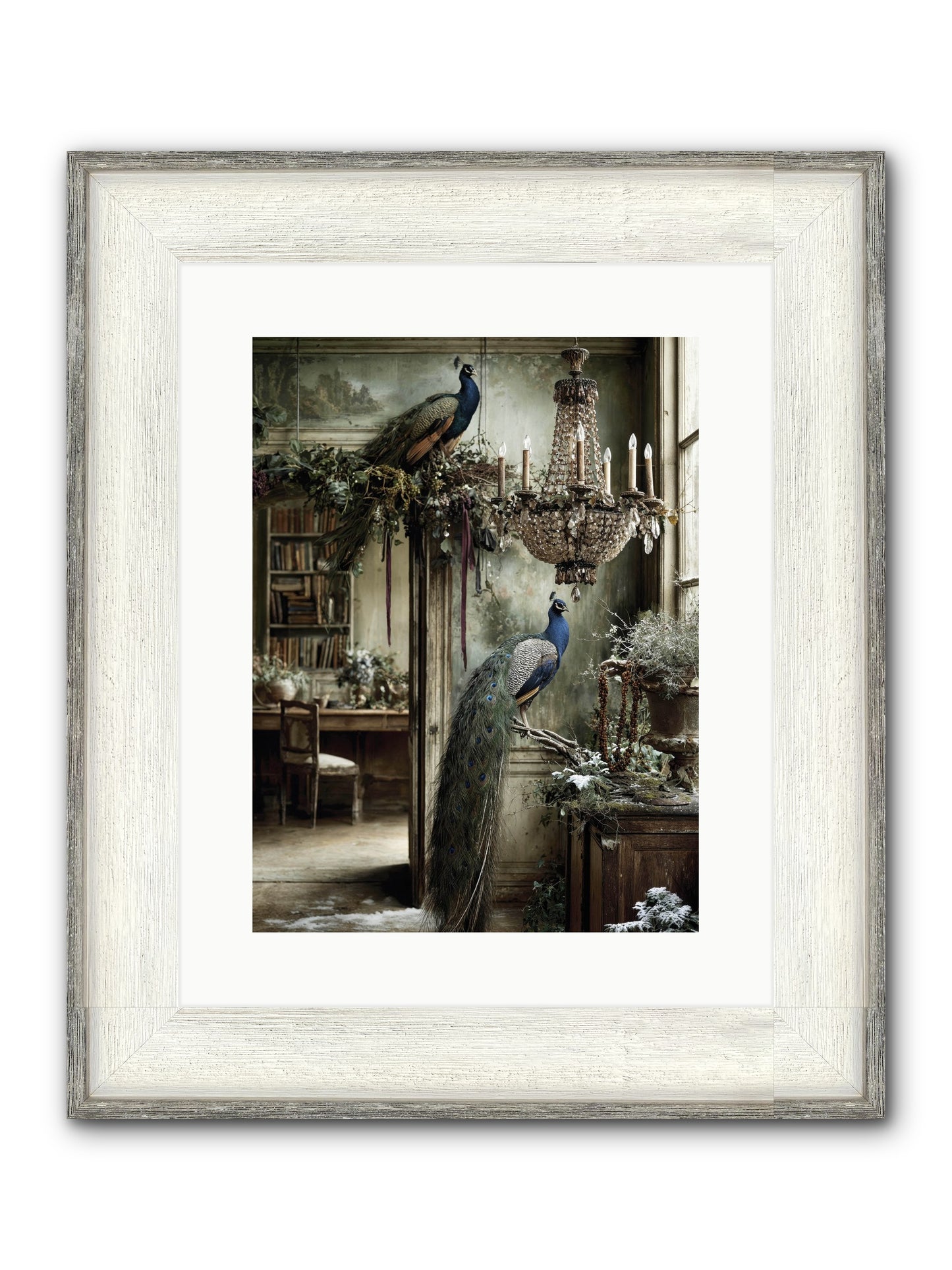 Wings & Wishes Assembly Framed Print - Driftwood White 12x16